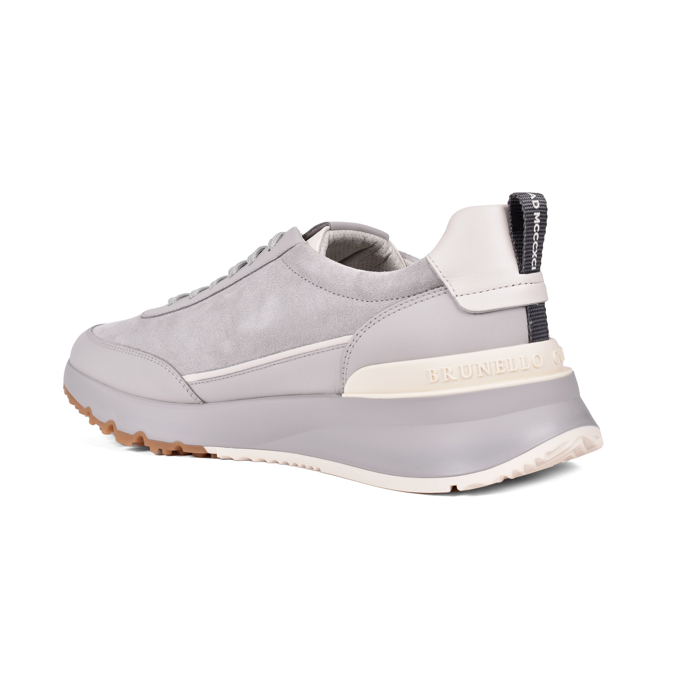 BRUNELLO CUCINELLI MEN'S 100% LEATHER TWO TONE FASHION RUNNER SNEAKER SHOE NEW