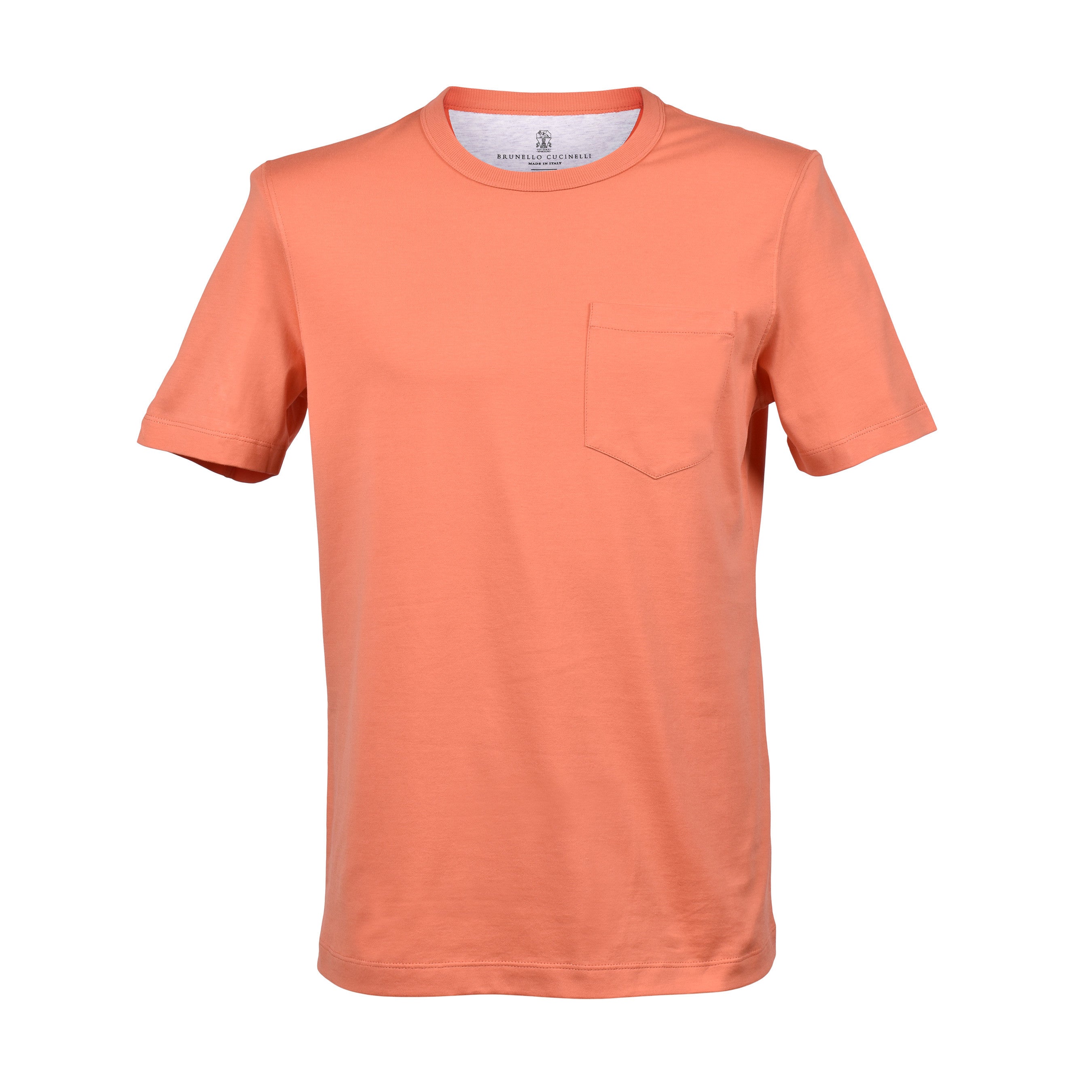 BRUNELLO CUCINELLI MEN'S SALMON CREW NECK T-SHIRT