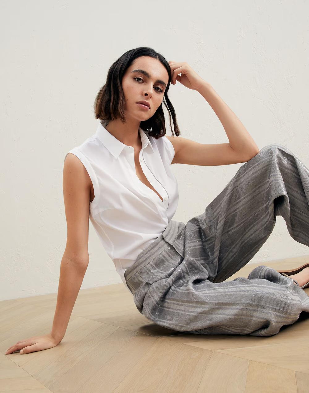 BRUNELLO CUCINELLI WOMEN'S SHIRT M0091MA216_C159 NWT