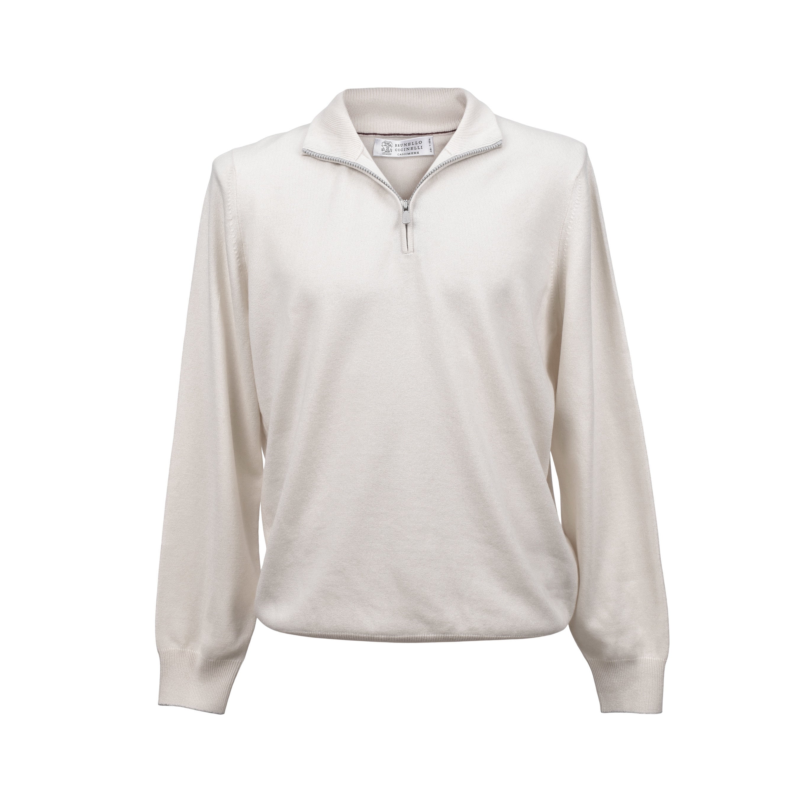 BRUNELLO CUCINELLI MEN'S 100% CASHMERE 1/4 ZIP UP  SWEATER / PULLOVER