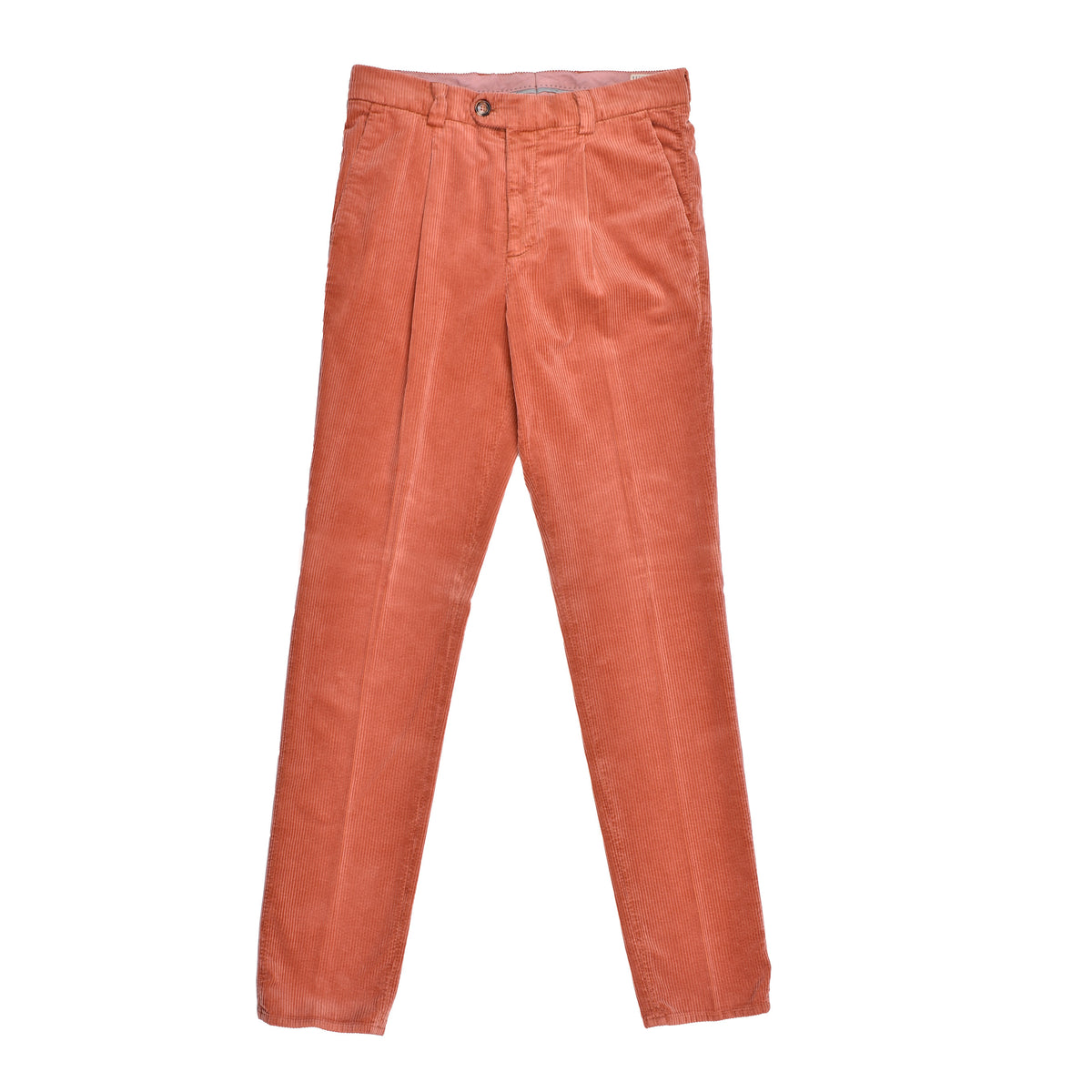 BRUNELLO CUCINELLI MEN'S RUST RELAXED FIT TROUSERS