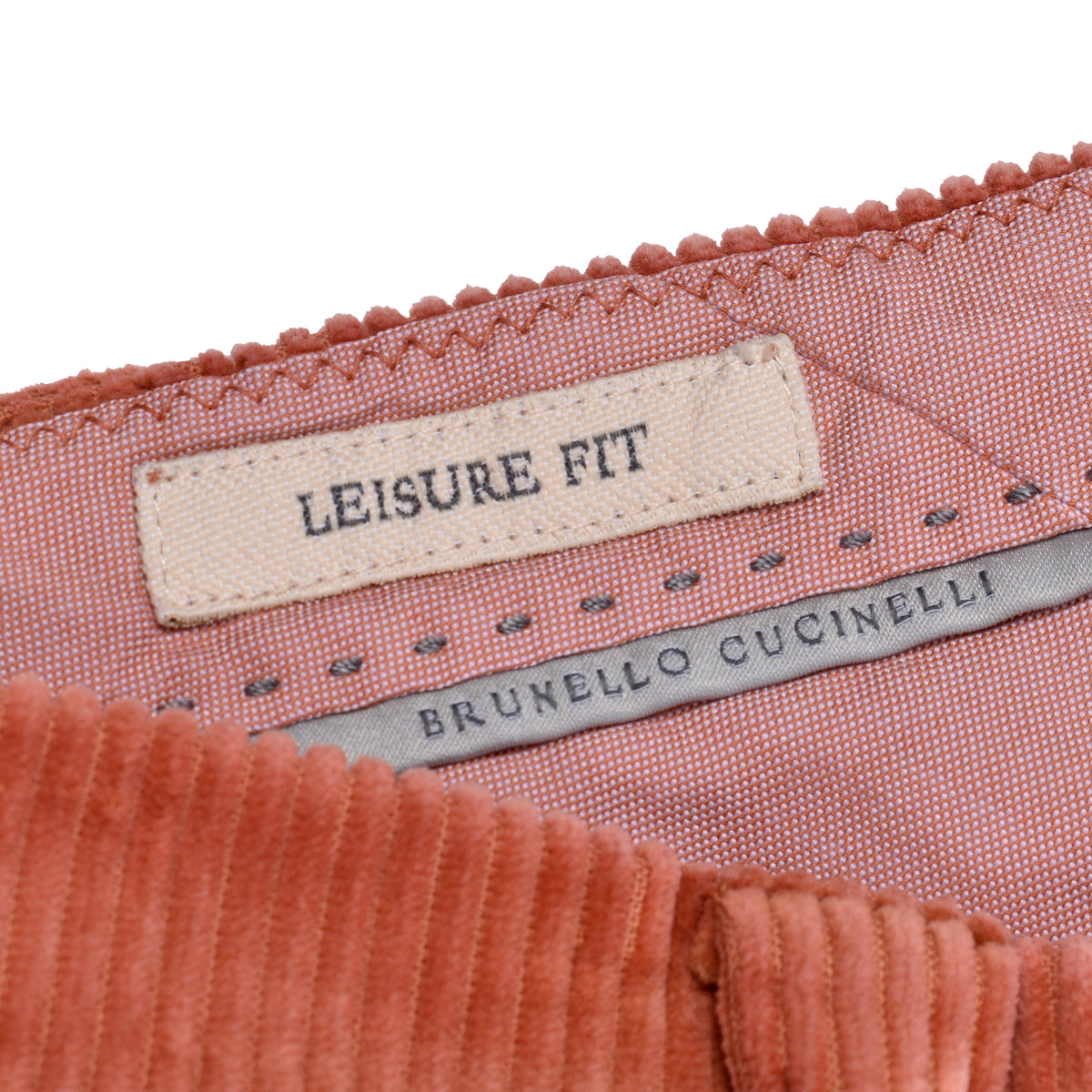 BRUNELLO CUCINELLI MEN'S RUST RELAXED FIT TROUSERS