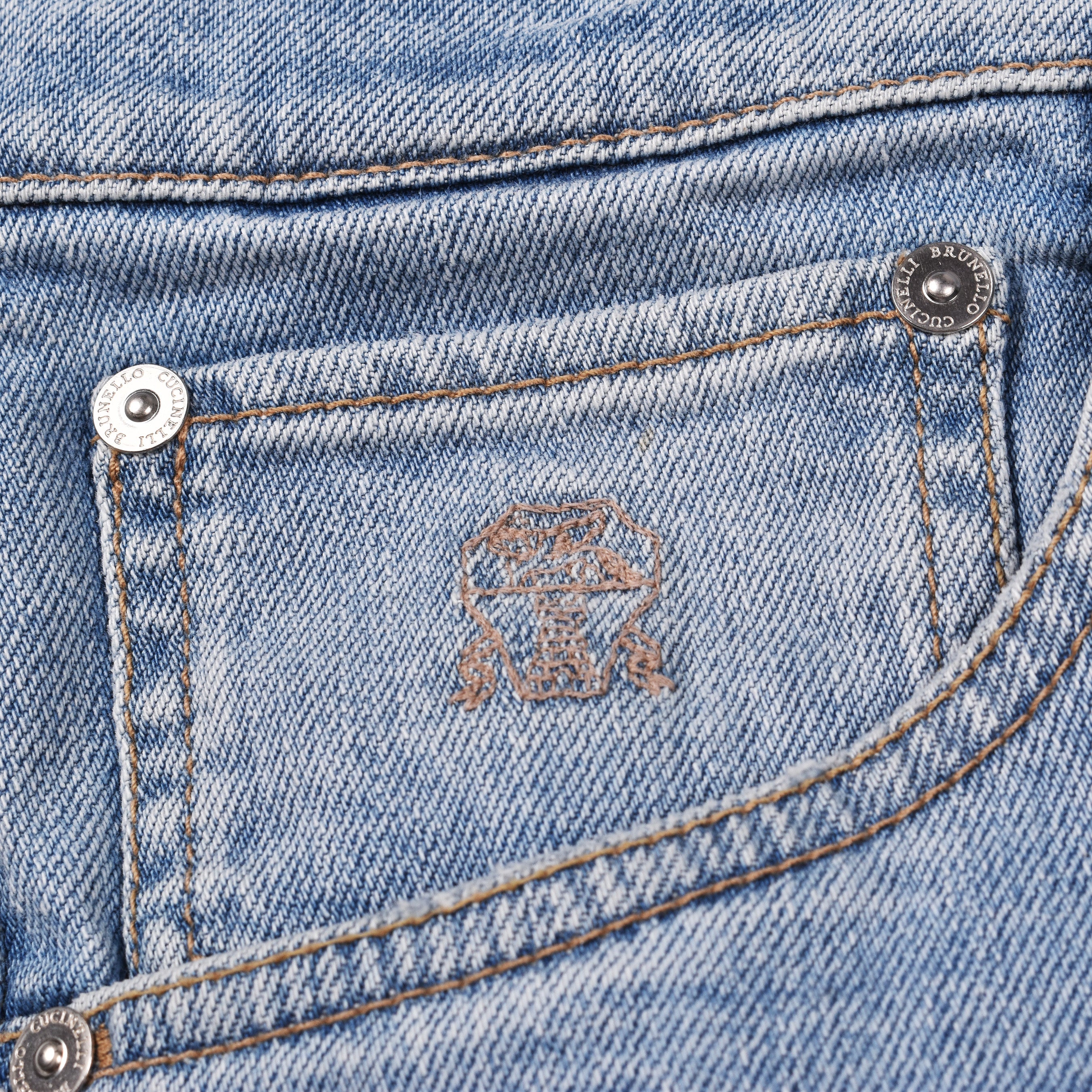 BRUNELLO CUCINELLI MEN'S SKINNY FIT FIVE POCKET DENIM STYLE JEAN PANTS NEW