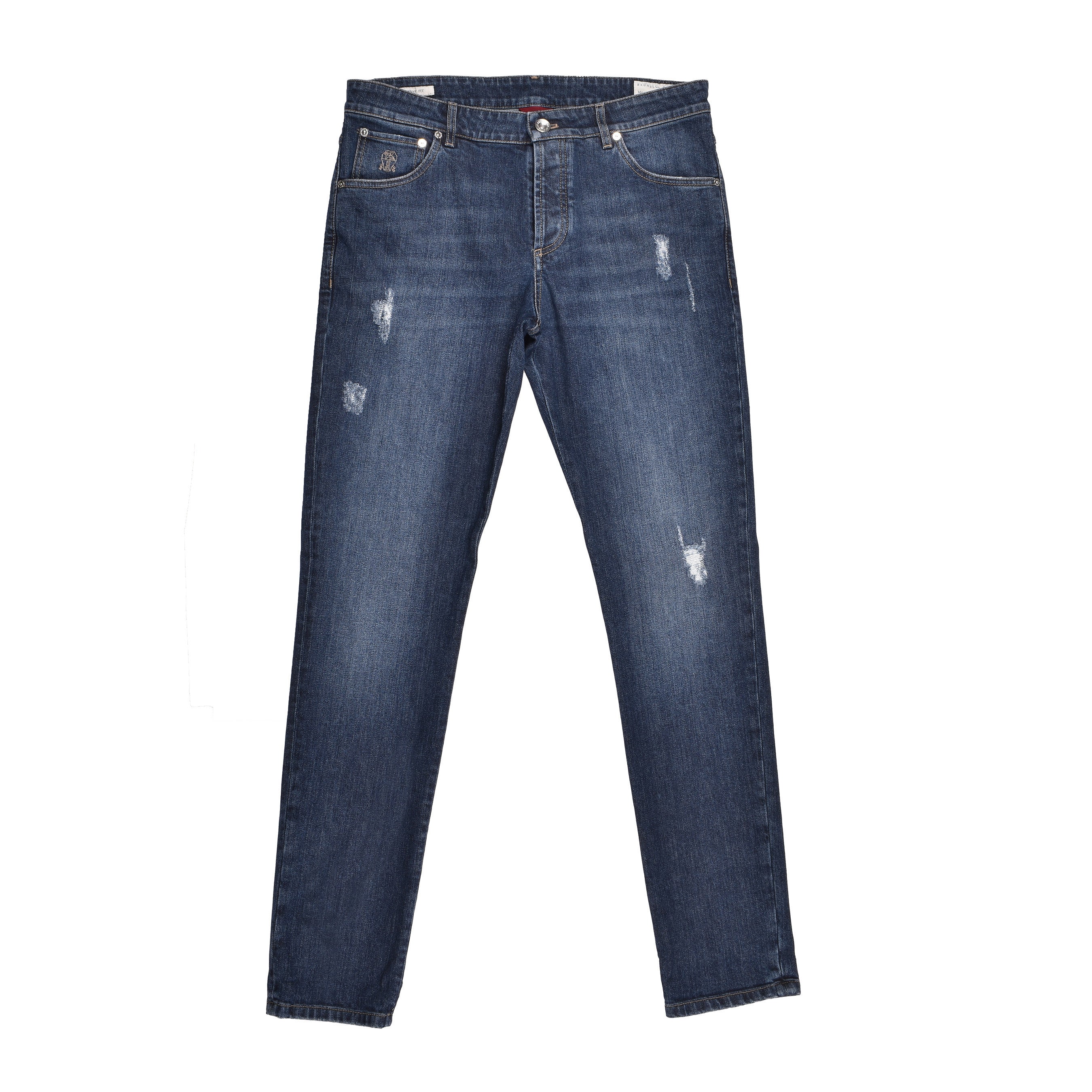 BRUNELLO CUCINELLI MEN'S 5 POCKET DENIM JEANS STYLE SKINNY FIT COTTON PANTS