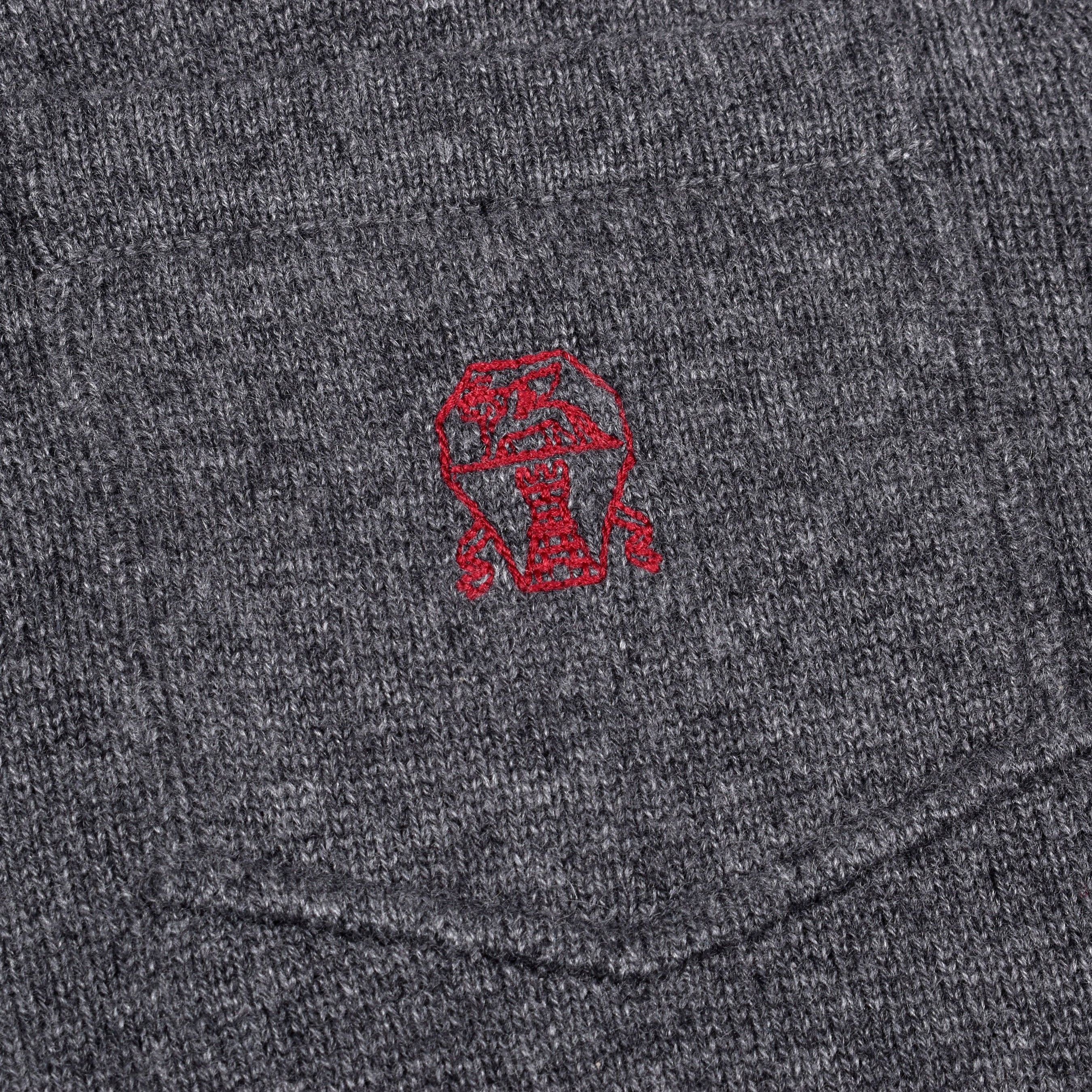 BRUNELLO CUCINELLI MEN'S ATHLETIC GYM TOM STYLE 100% CASHMERE SWEATER / PULLOVER