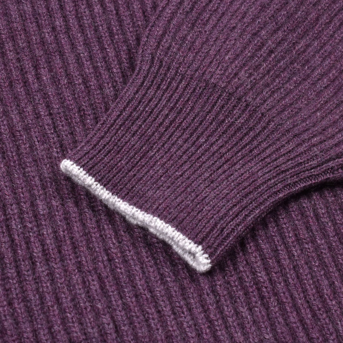 BRUNELLO CUCINELLI MEN'S PLUM CASHMERE CREWNECK SWEATER