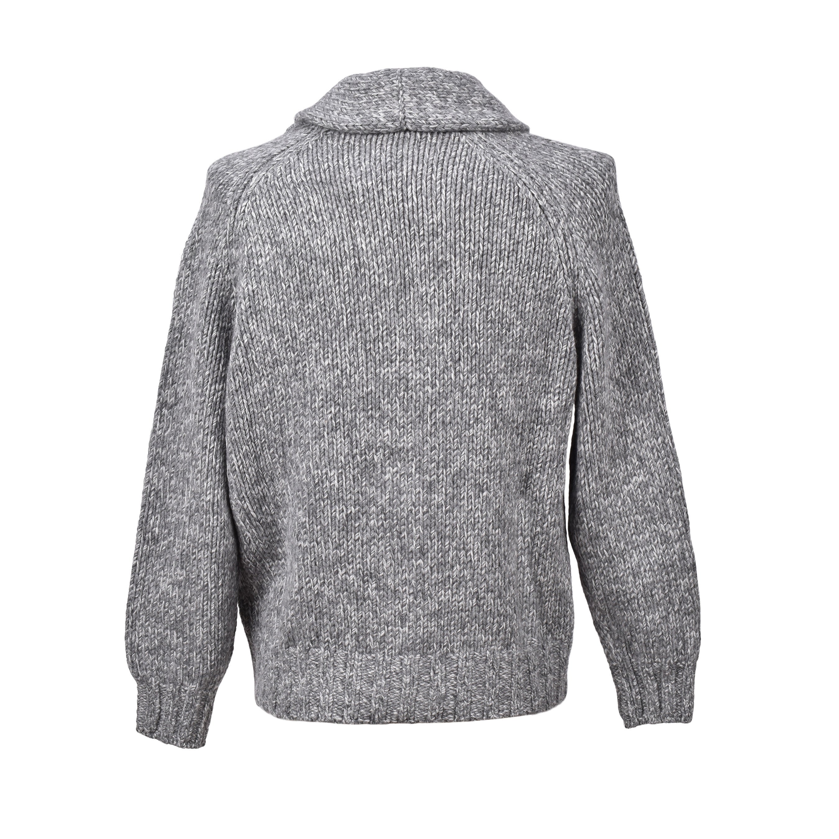 BRUNELLO CUCINELLI MEN'S GRAY CASHMERE BLEND KNIT CARDIGAN