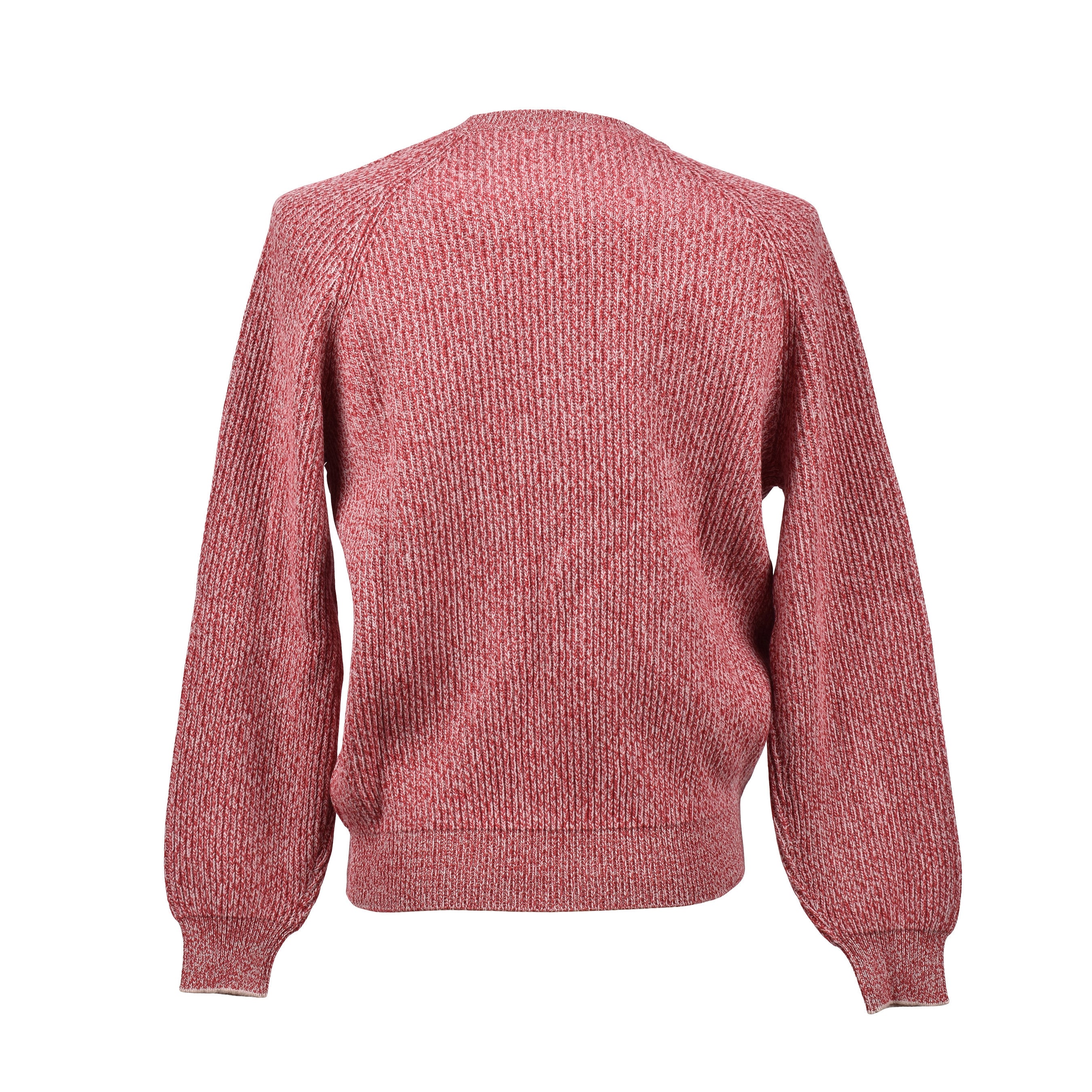 BRUNELLO CUCINELLI MEN'S TOMATO CASHMERE BLEND CREW SWEATER
