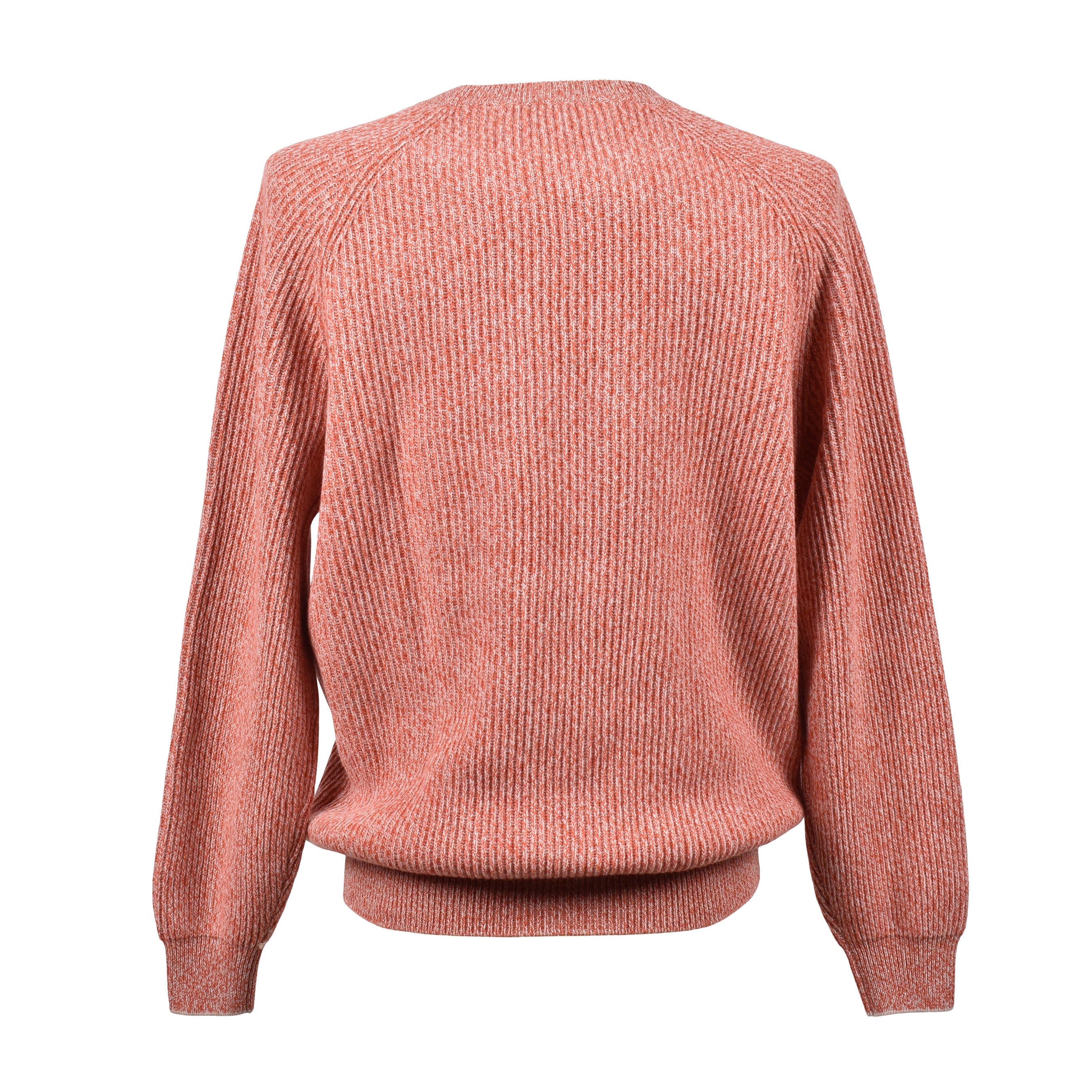 BRUNELLO CUCINELLI MEN'S ORANGE CASHMERE WOOL KNIT SWEATER