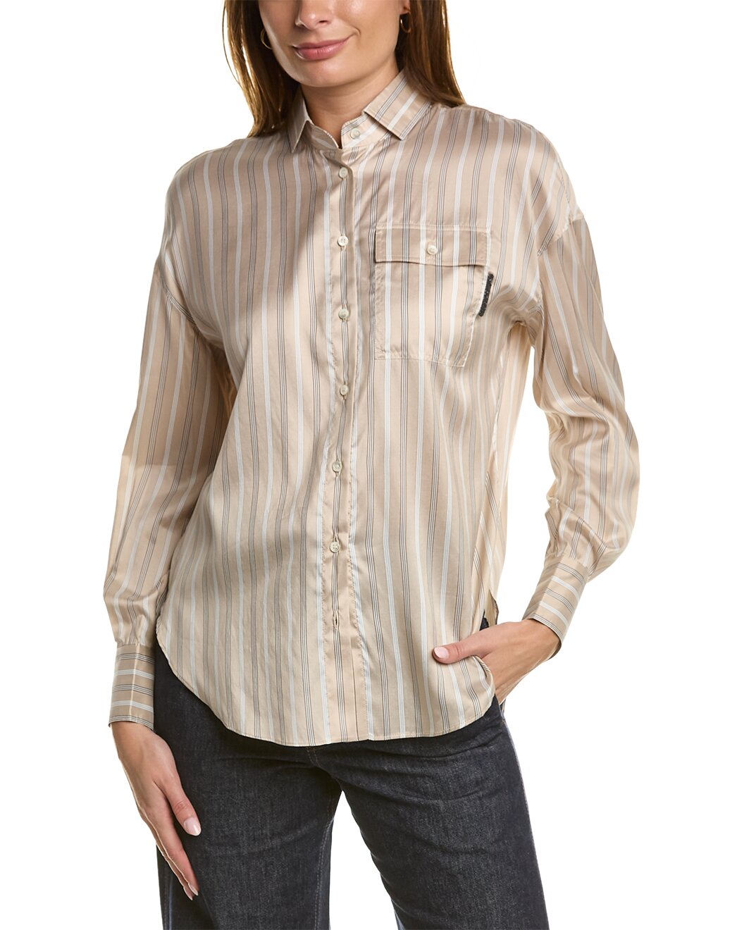BRUNELLO CUCINELLI WOMEN'S SHIRT MA758MF116_C003 NWT