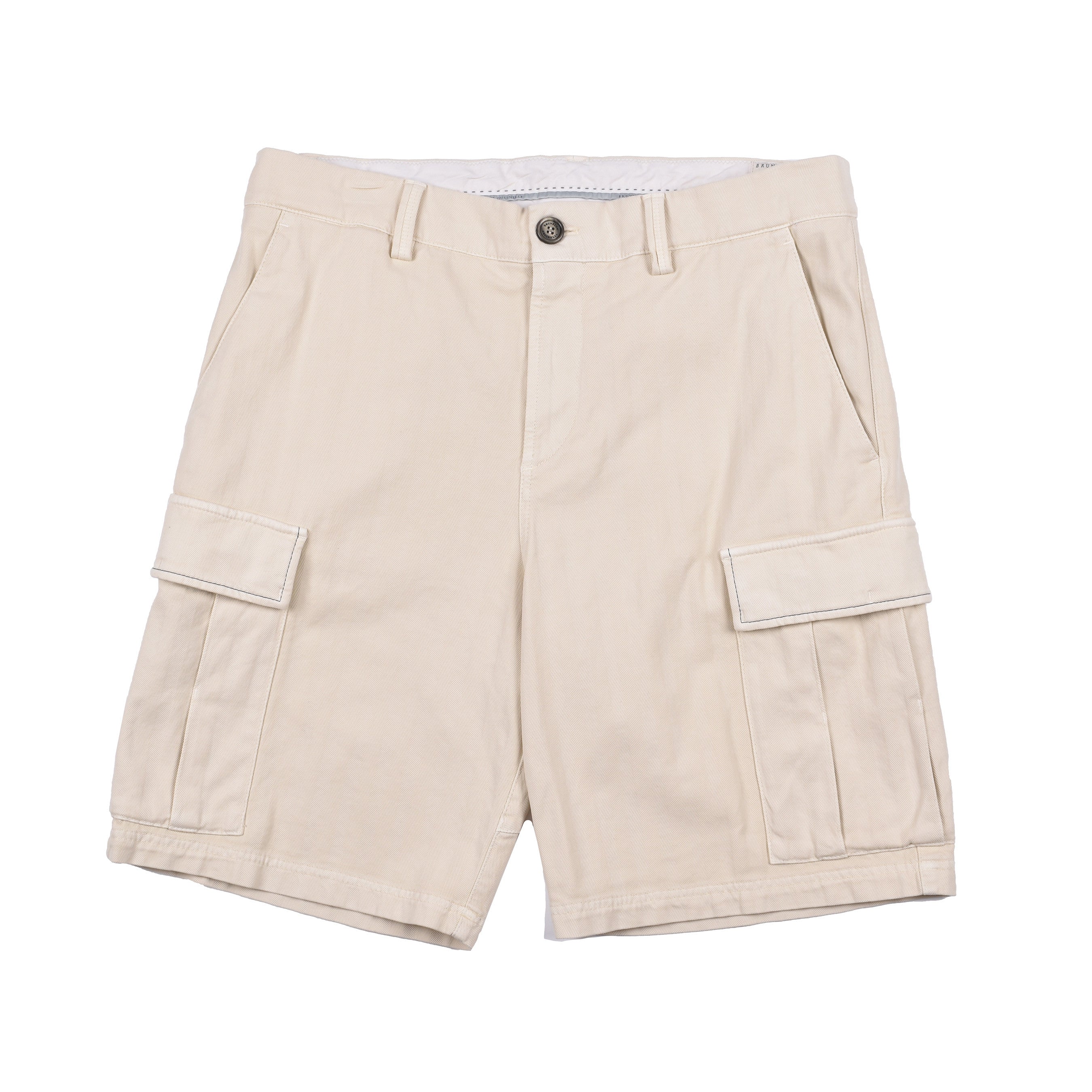 BRUNELLO CUCINELLI MEN'S CASUAL COTTON CARGO STYLE SHORTS