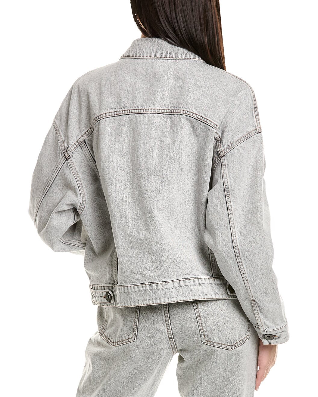 BRUNELLO CUCINELLI WOMEN'S LIGHT GREY DENIM JACKET