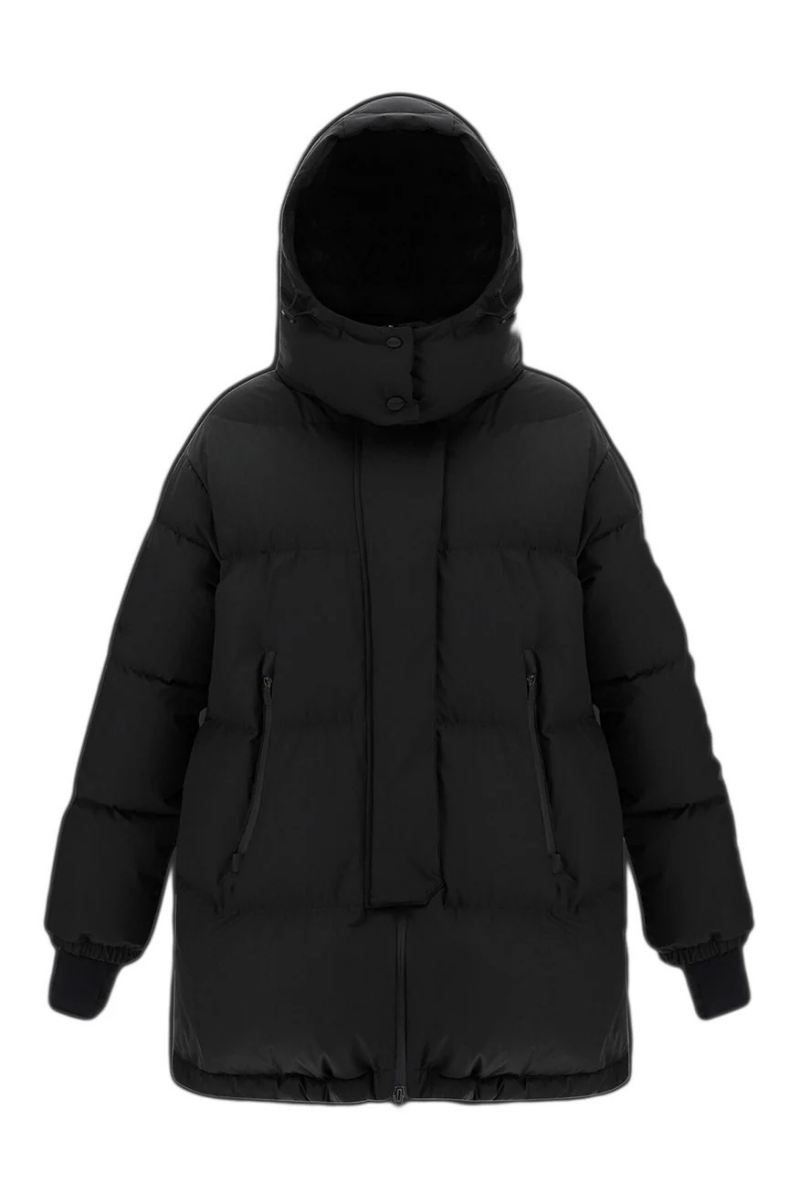 Herno Women's Laminar Oversize Gore-Tex Windstopper Coat in Black