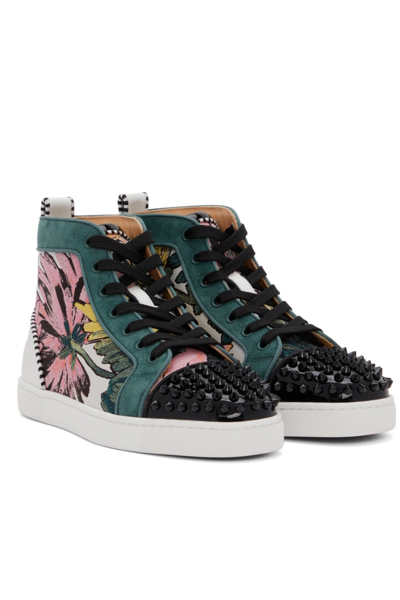 Christian Louboutin Multicolor Lou Spikes Orlato Sneakers