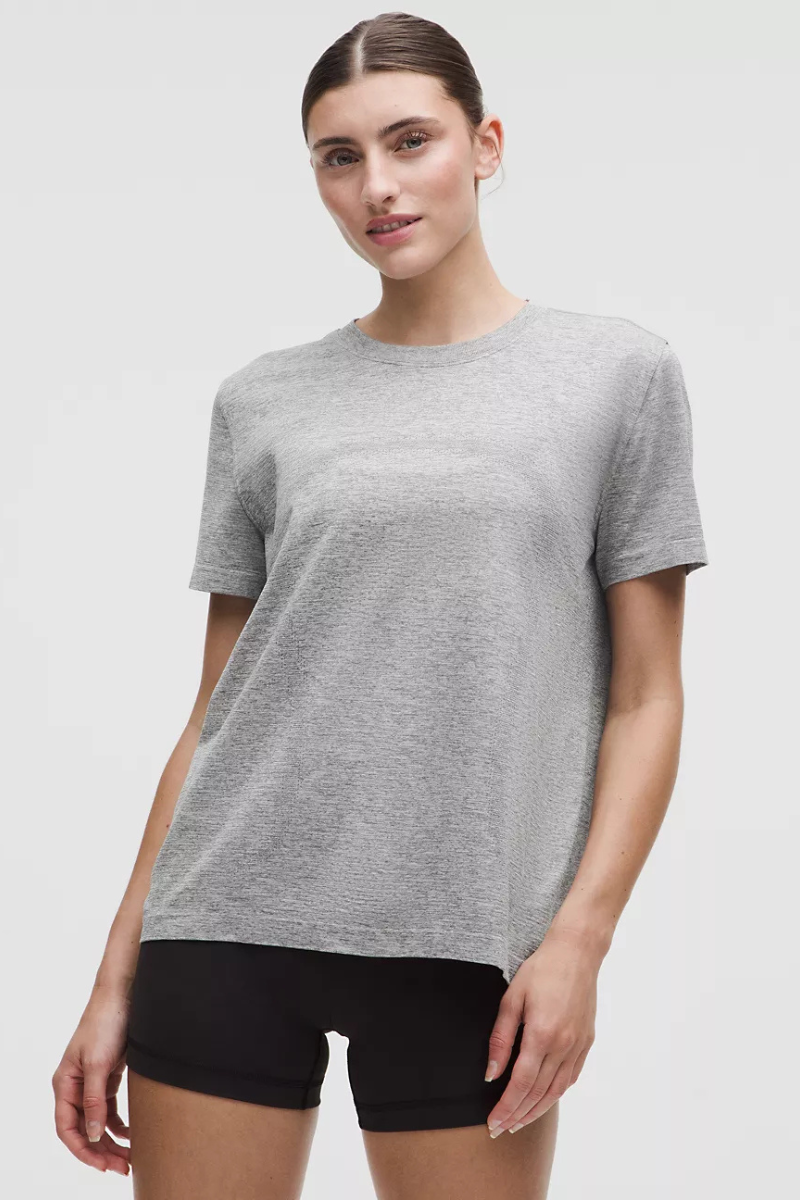Lululemon Swiftly Relaxed Short Sleeve  Slate White