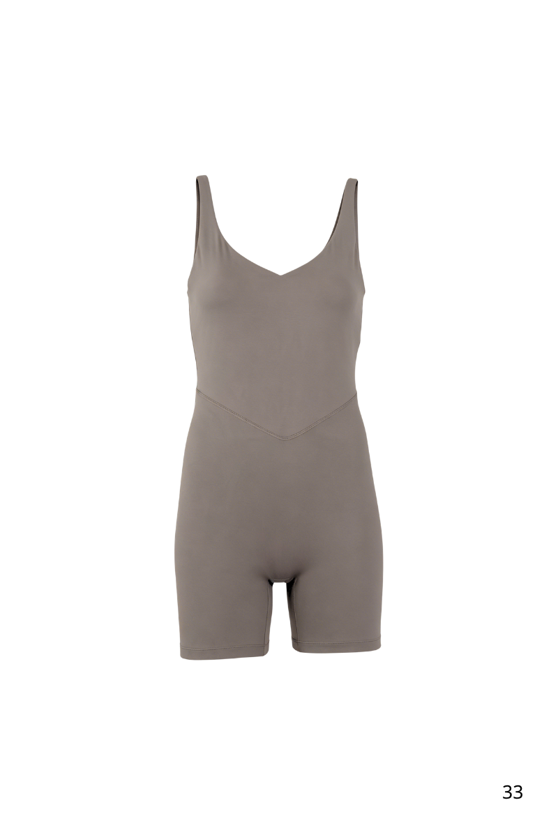 Bandier V Neck Tempo Catsuit Iron AA202181