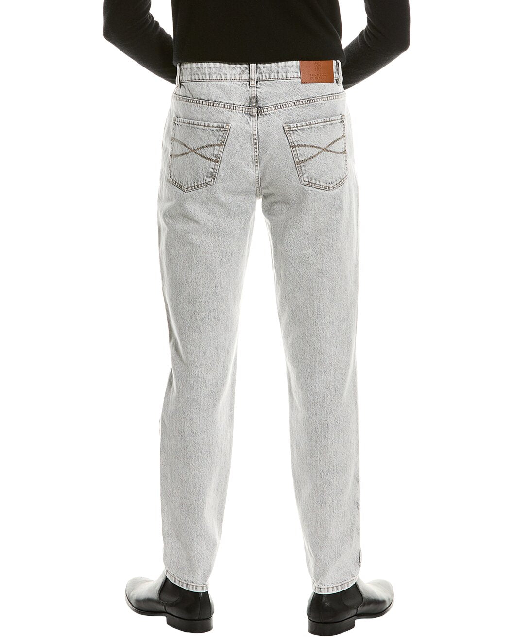 BRUNELLO CUCINELLI MEN'S STONE DENIM JEANS