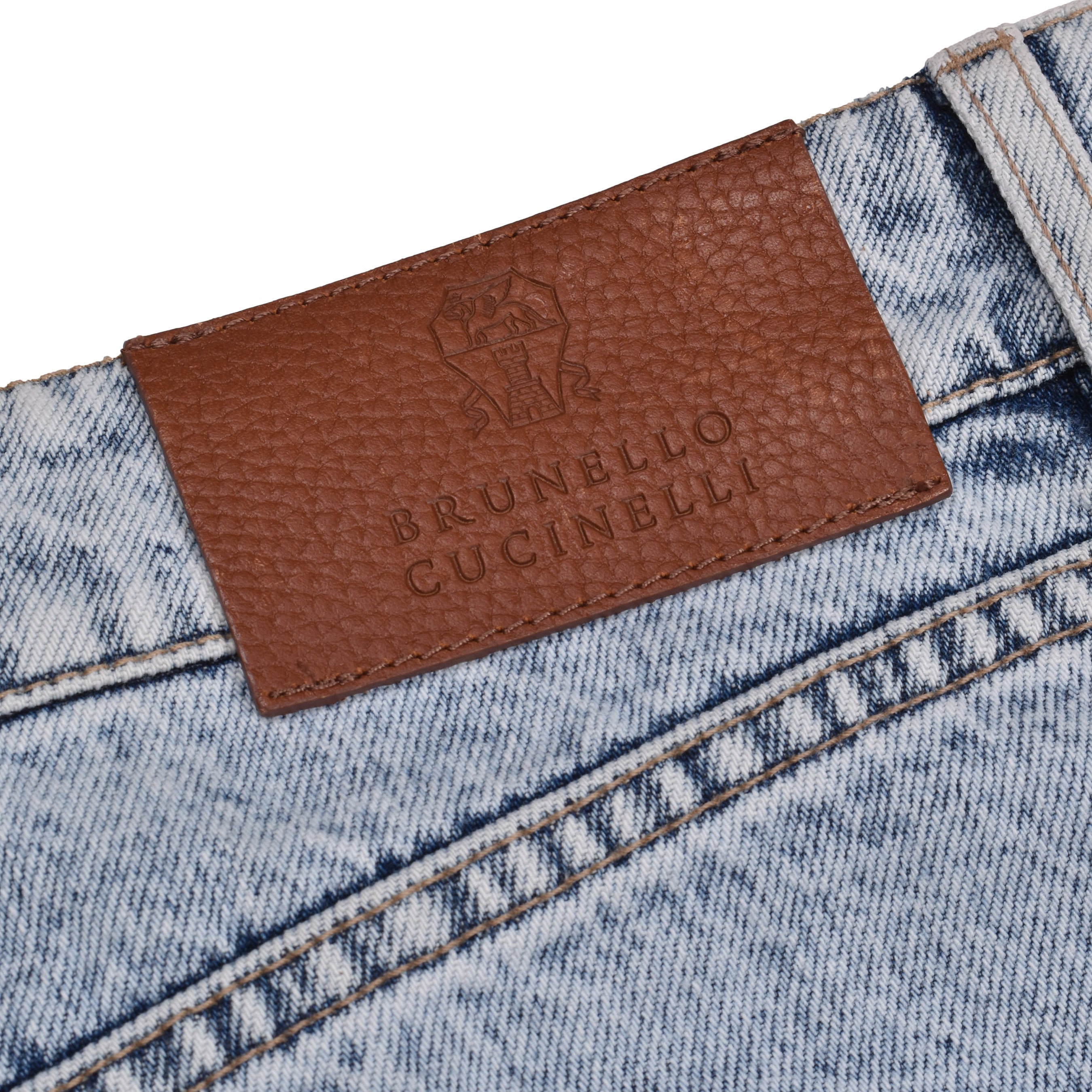 BRUNELLO CUCINELLI MEN'S LIGHT WASH FIVE-POCKET JEANS
