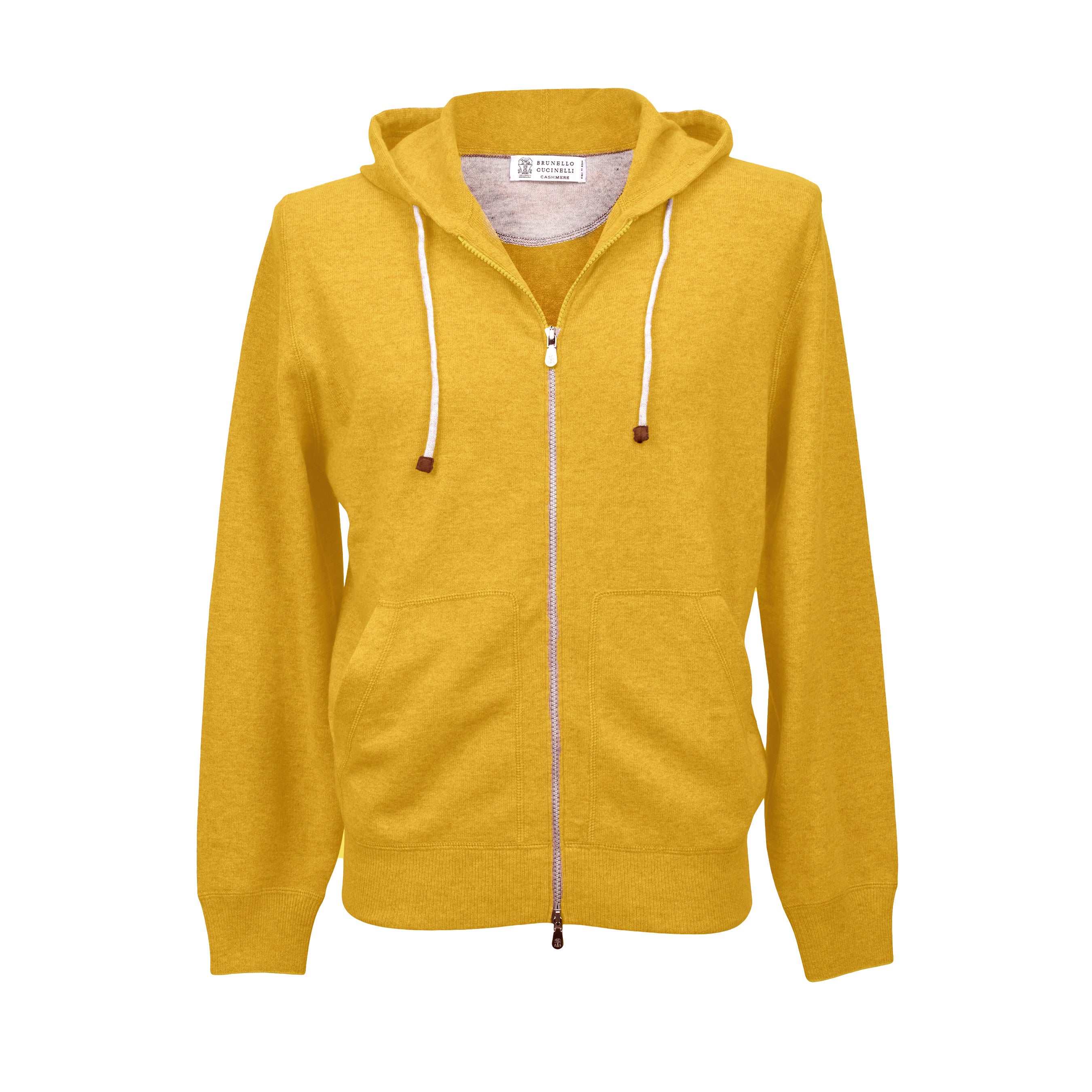 BRUNELLO CUCINELLI MEN'S 100% CASHMERE FASHION ZIP UP HOODIE SWEATER