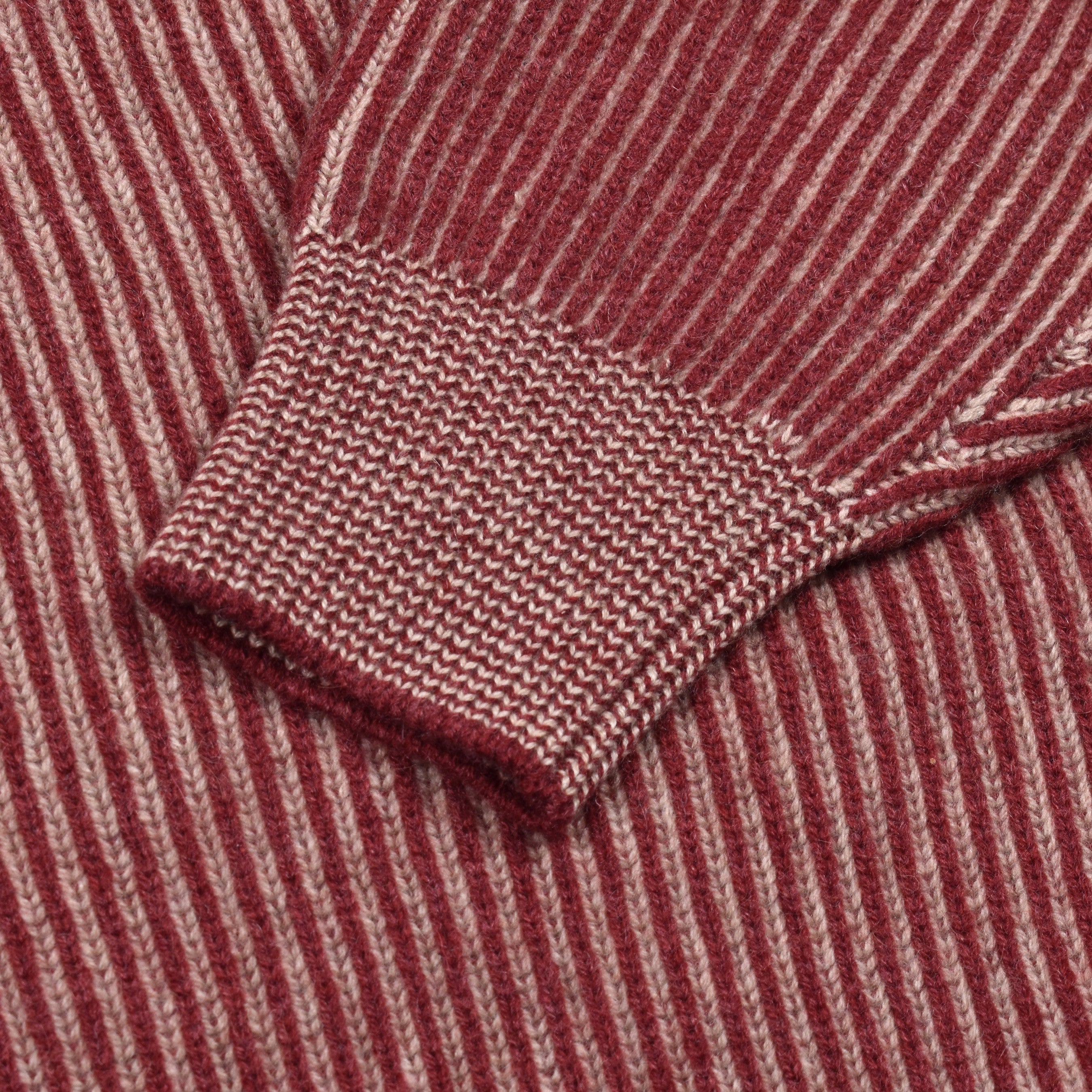 BRUNELLO CUCINELLI MEN'S 100% CASHMERE CREW NECK BURGUNDY SWEATER