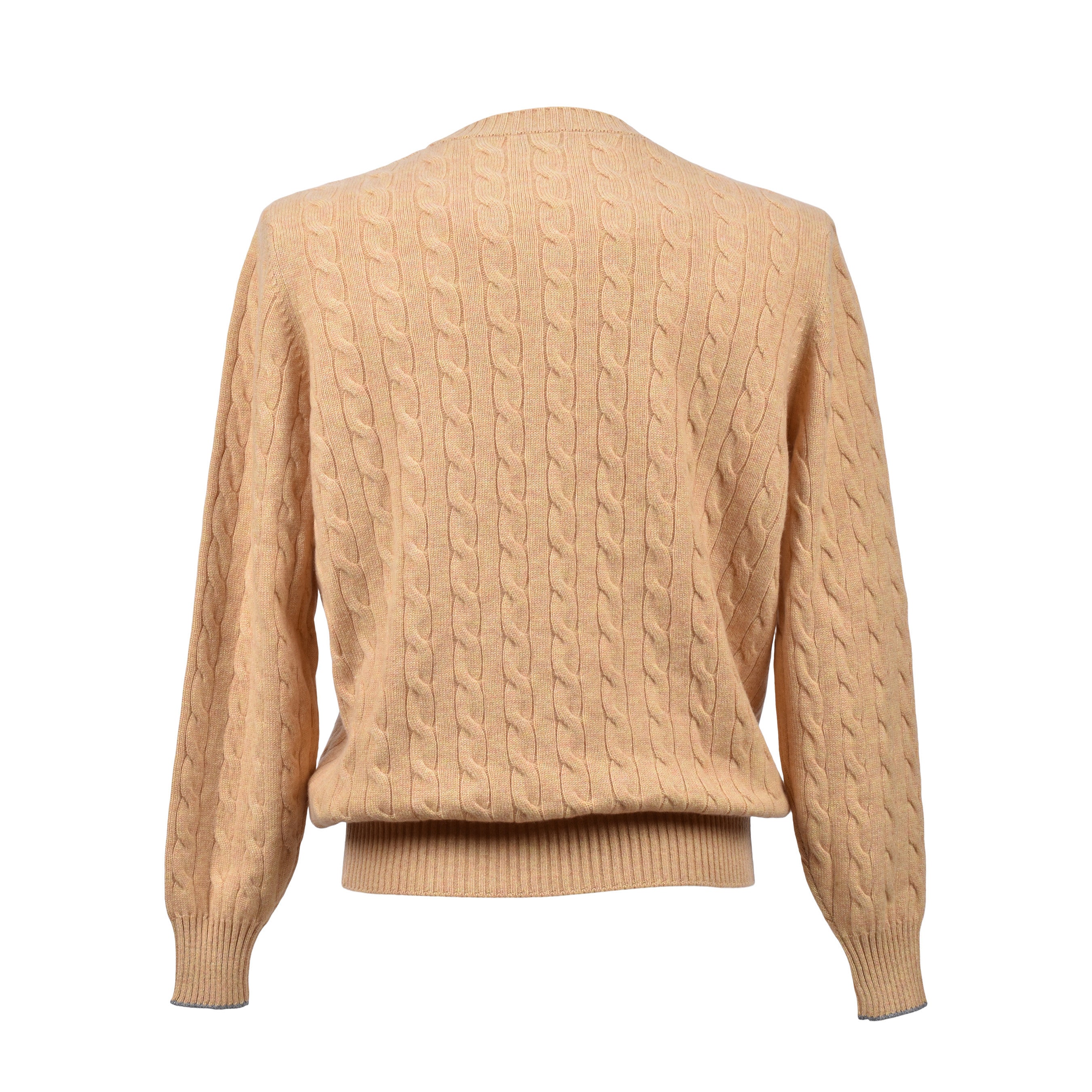 BRUNELLO CUCINELLI MEN'S 100% CASHMERE CABLE KNIT CREW NECK SWEATER/PULLOVER NEW