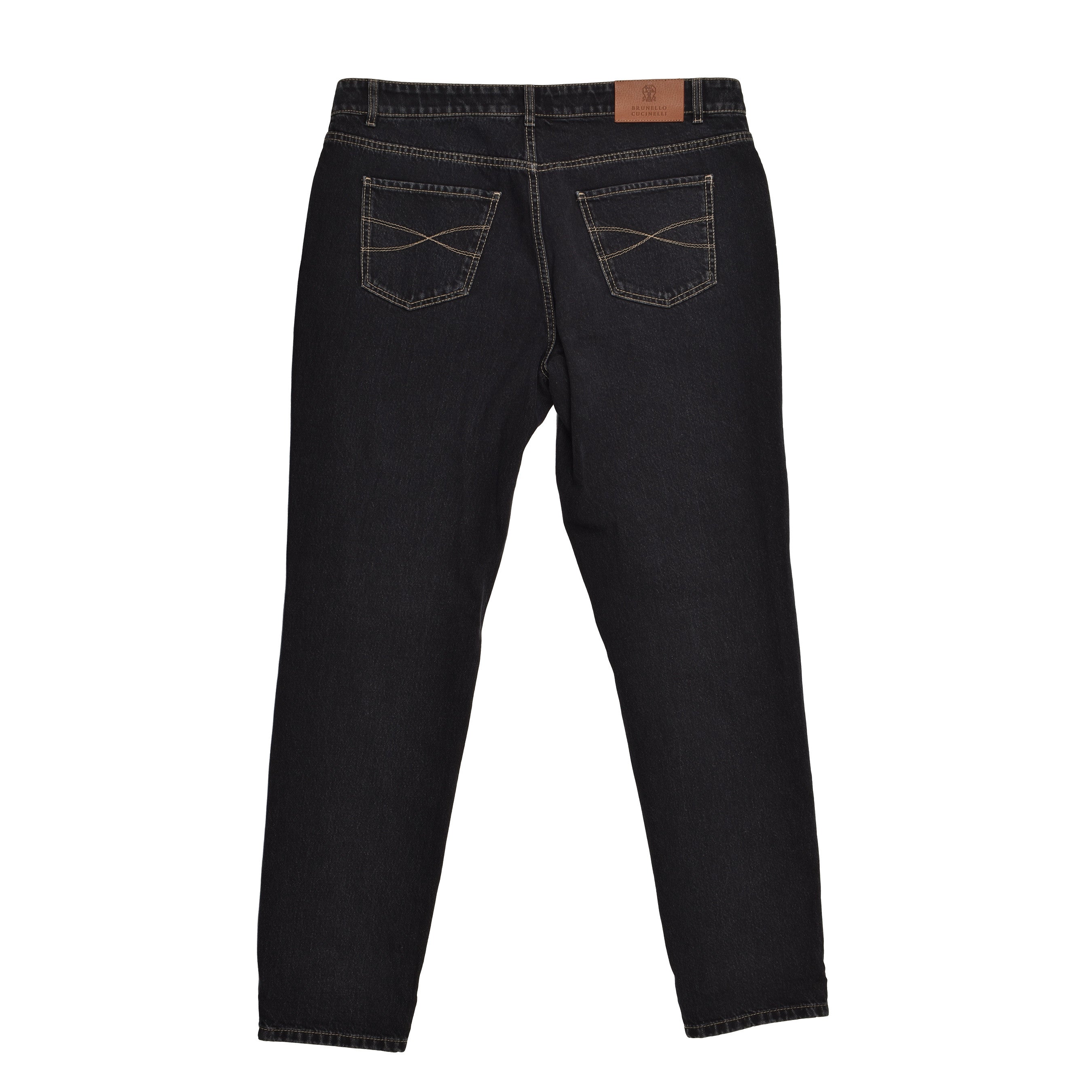 BRUNELLO CUCINELLI MEN'S DARK DENIM FIVE-POCKET JEANS