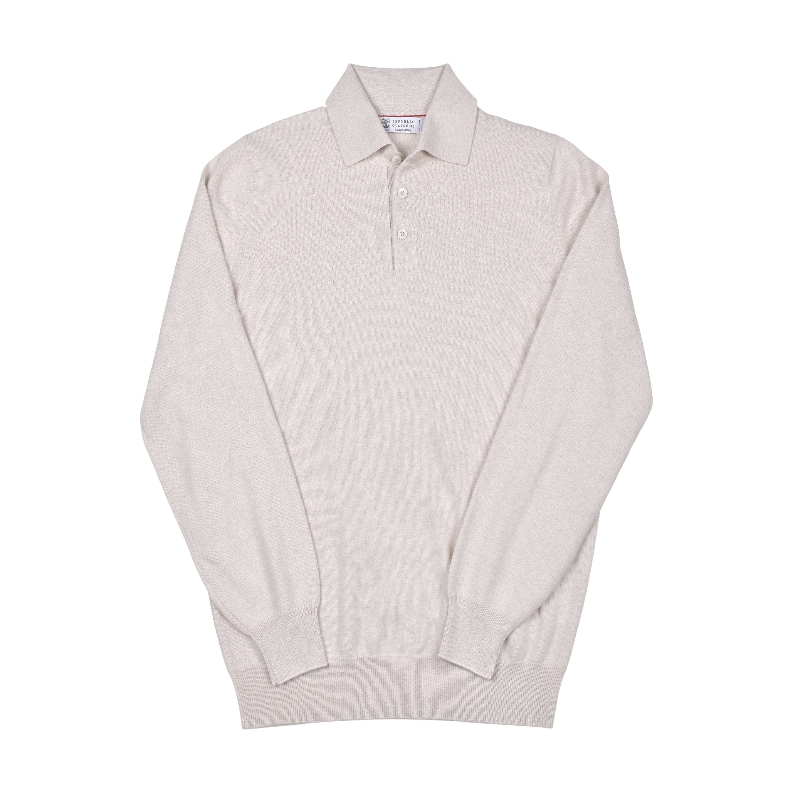 BRUNELLO CUCINELLI MEN'S 100% CASHMERE 1/4 BUTON SWEATER/PULLOVER