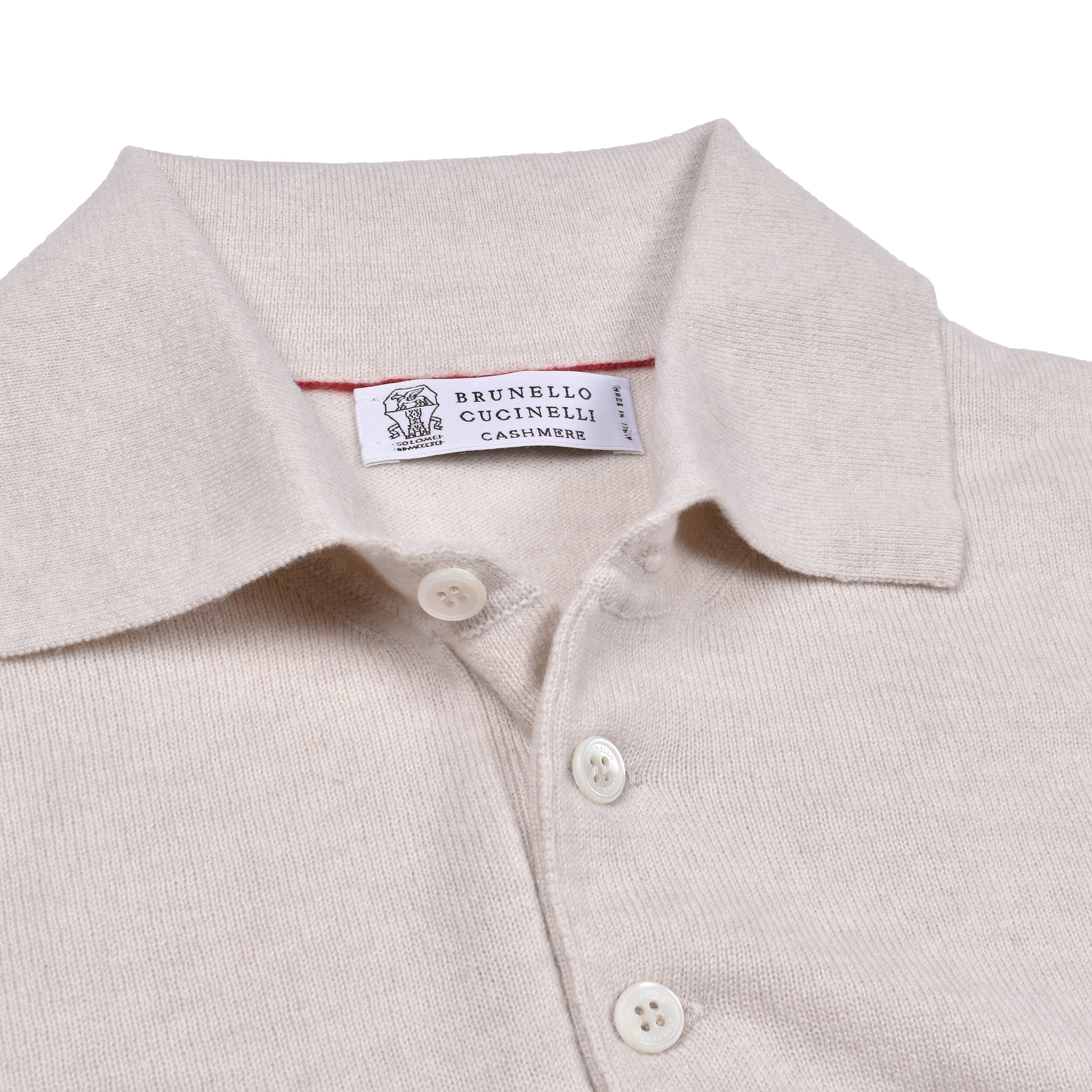 BRUNELLO CUCINELLI MEN'S 100% CASHMERE 1/4 BUTON SWEATER/PULLOVER
