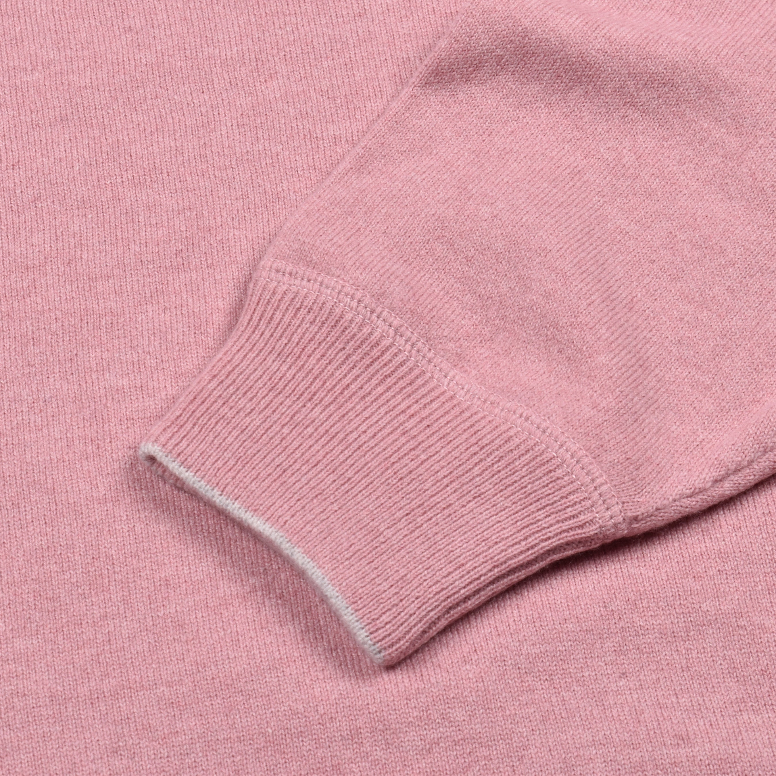 BRUNELLO CUCINELLI MEN'S PINK CASHMERE CREW NECK SWEATER