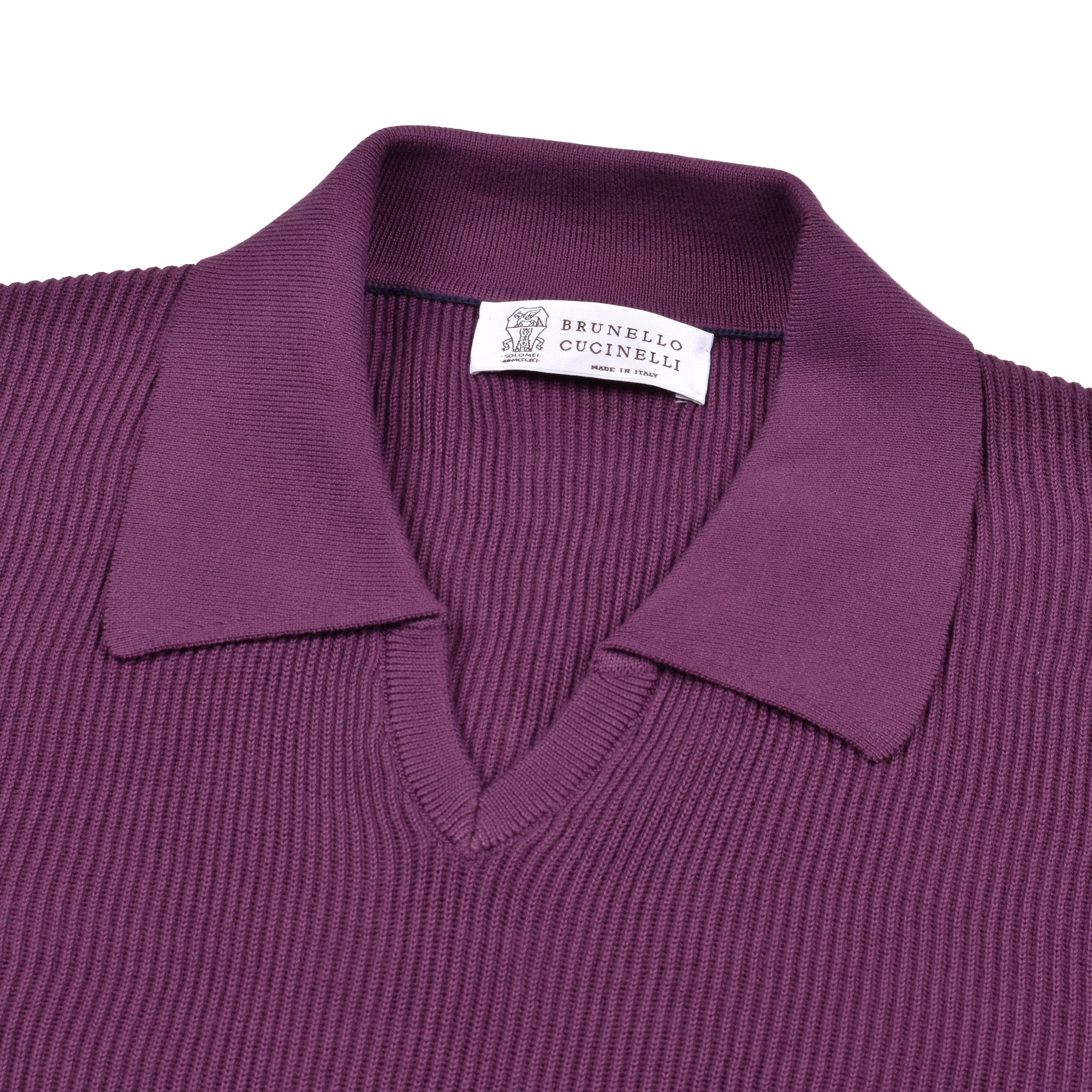 BRUNELLO CUCINELLI MEN'S 100% COTTON POLO STYLE SHORT SLEEVE KNIT SWEATER NEW