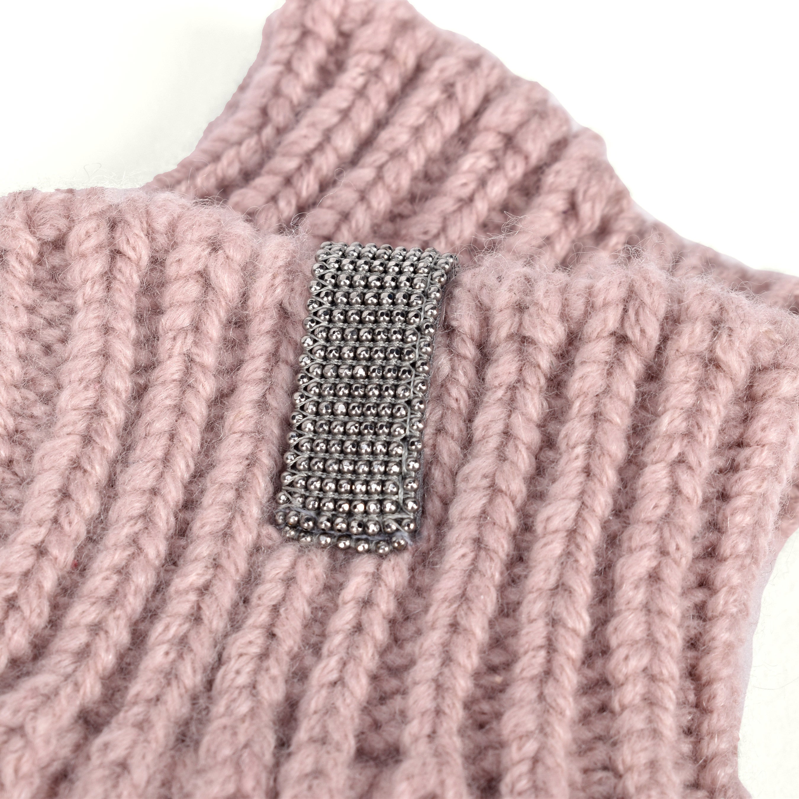 BRUNELLO CUCINELLI WOMEN'S MONILI BEAD ACCEND 100% CASHMERE KNIT SOCKS