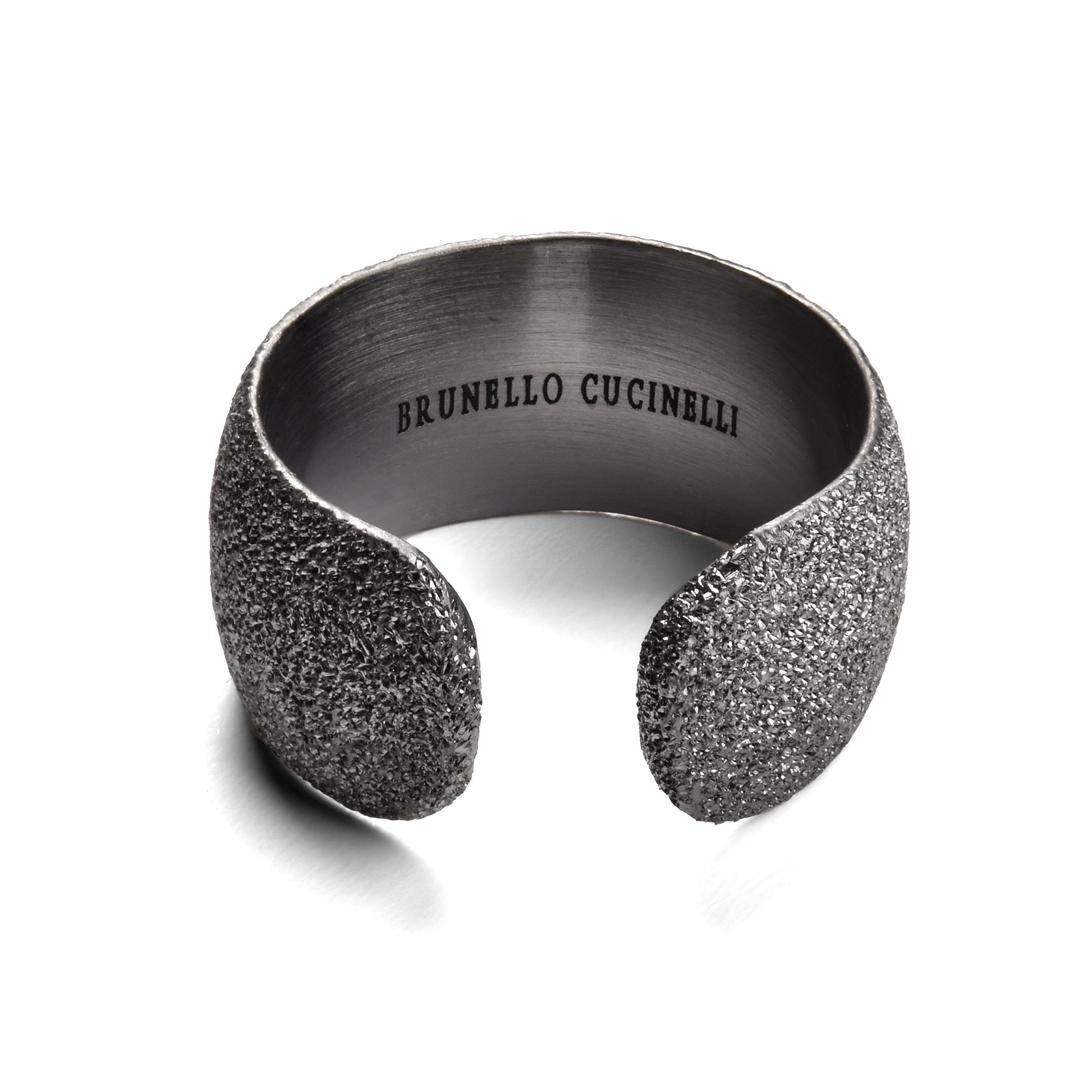 BRUNELLO CUCINELLI WOMEN'S TEXTURED STERLING SILVER RING/JEWELRY NEW