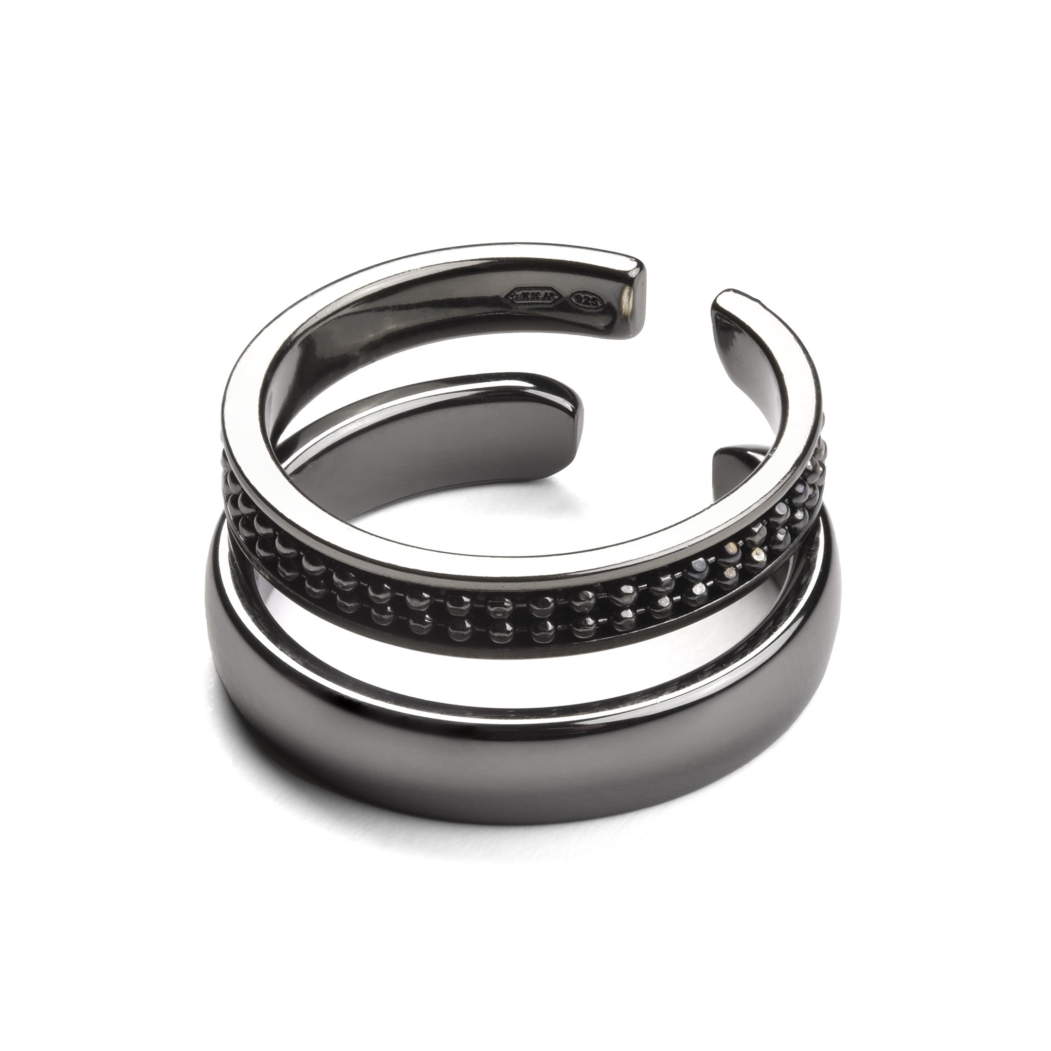 BRUNELLO CUCINELLI WOMEN'S TEXTURED STERLING SILVER RING/JEWELRY NEW