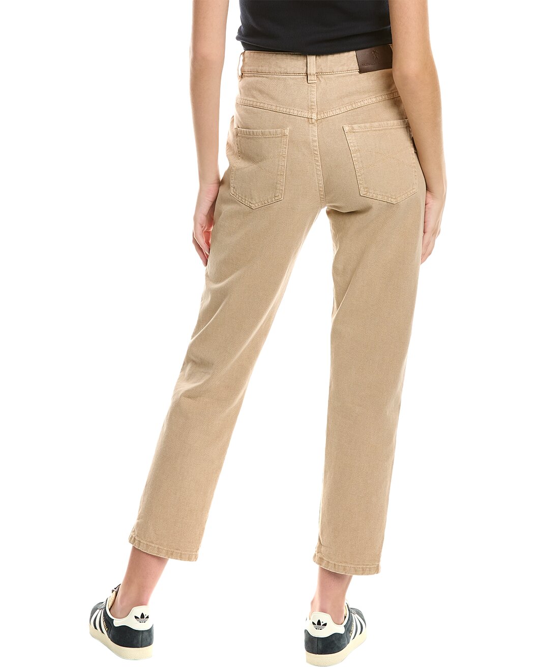 BRUNELLO CUCINELLI WOMEN'S LIGHT BEIGE RELAXED TROUSERS