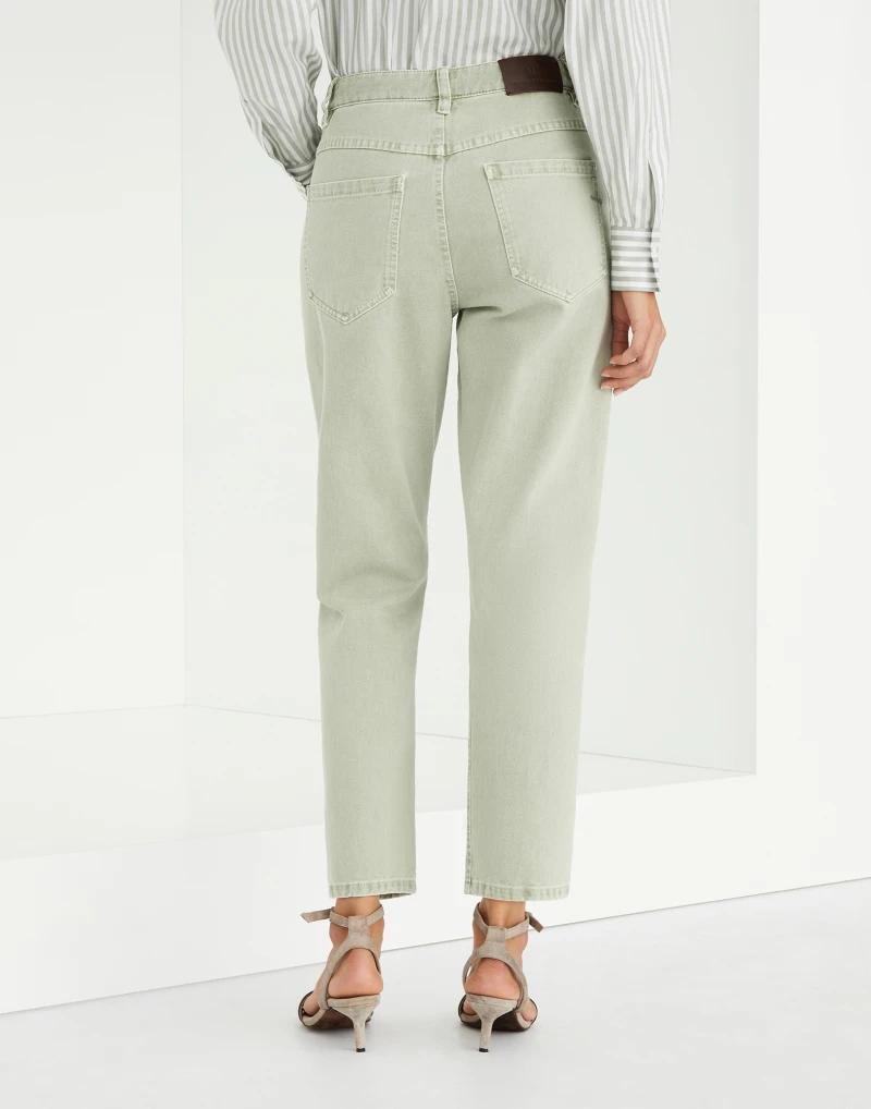 BRUNELLO CUCINELLI WOMEN'S MINT TAILORED TROUSERS