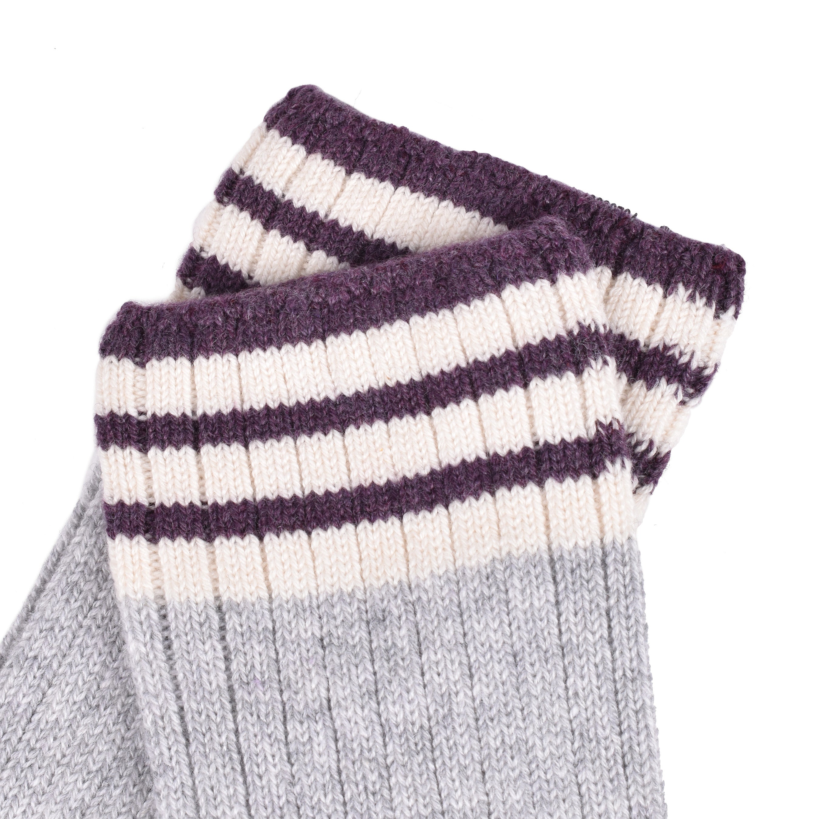 BRUNELLO CUCINELLI MEN'S 100% CASHMERE TWO TONE MID CALF CASUAL SOCKS