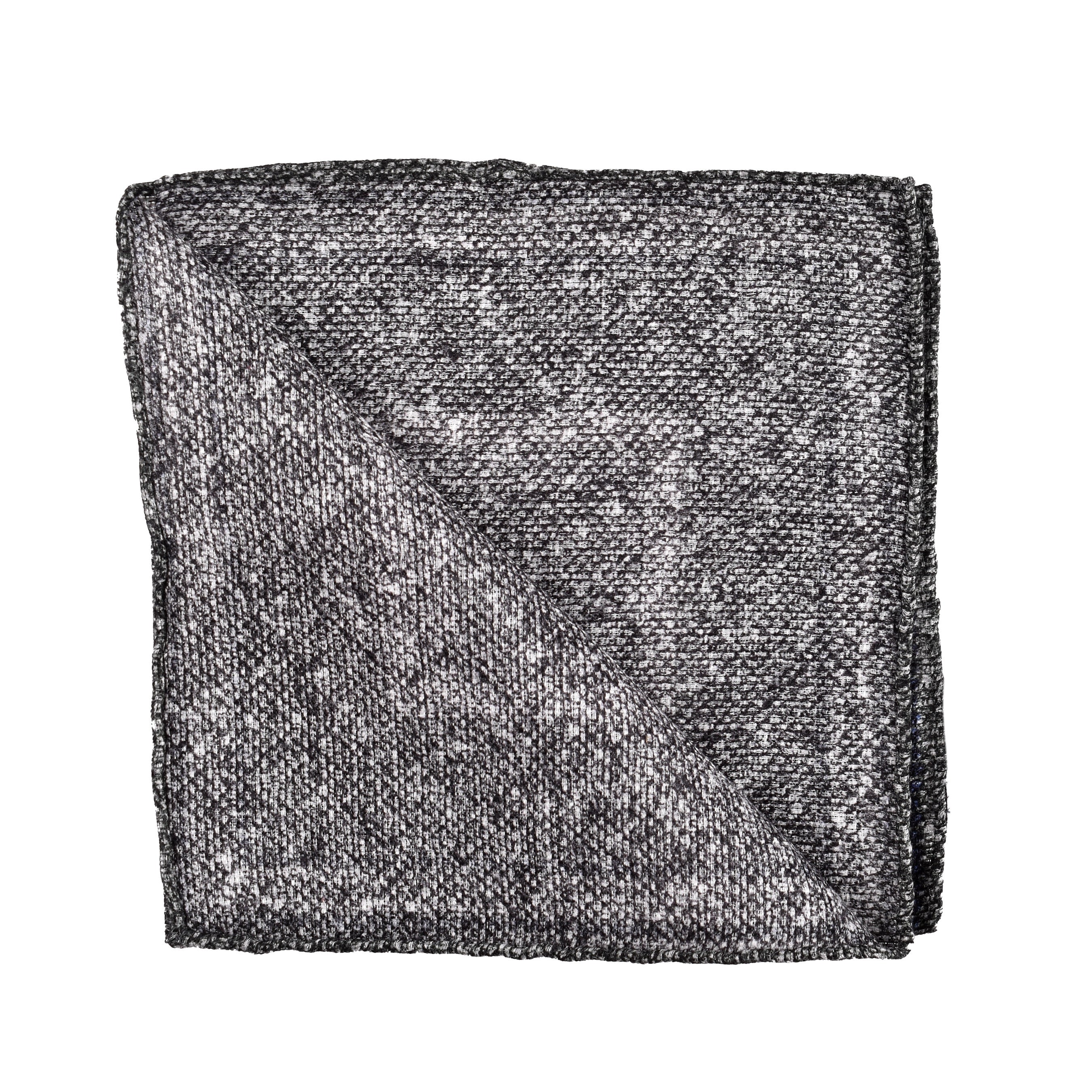 BRUNELLO CUCINELLI MEN'S GRAY LINEN POCKET SQUARE