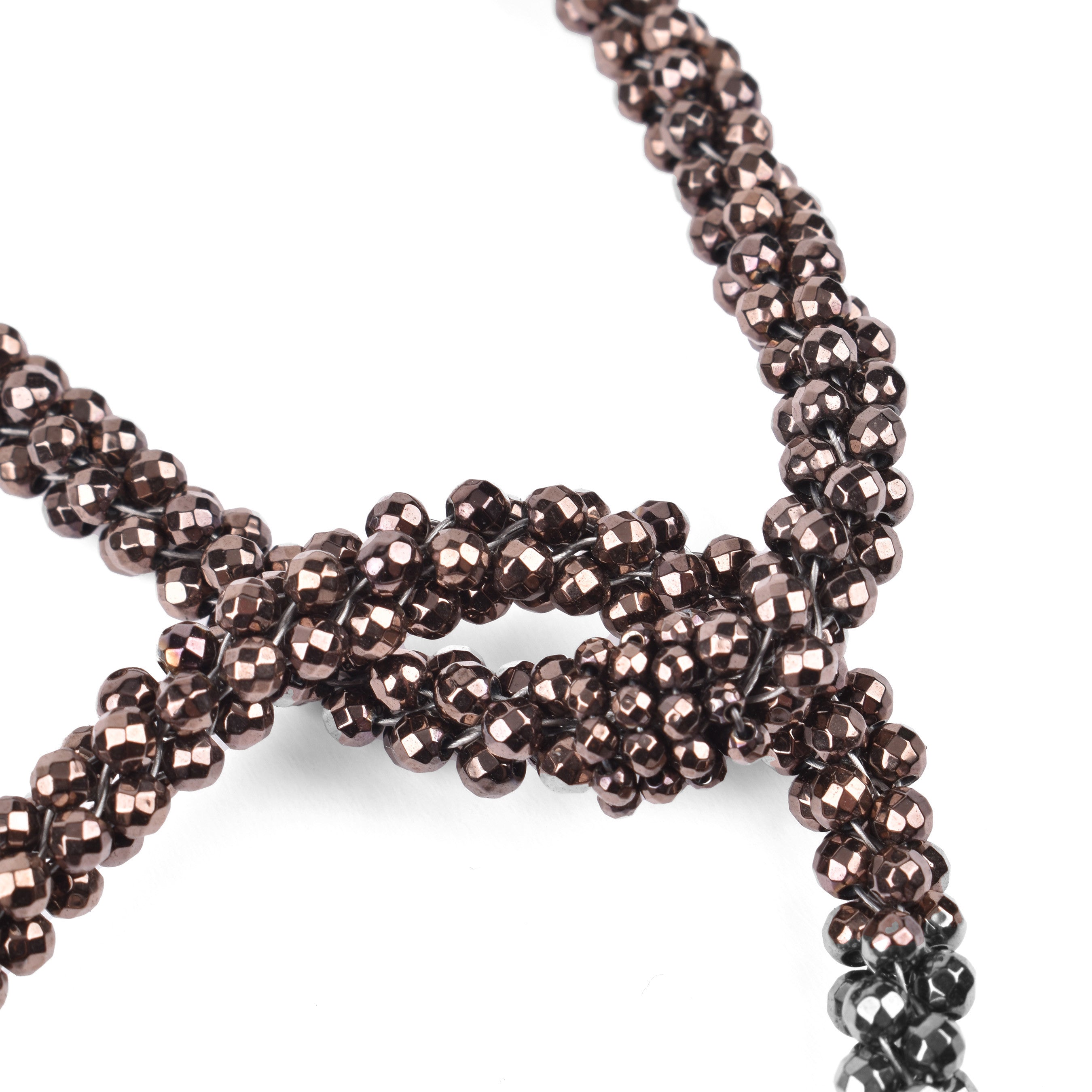 BRUNELLO CUCINELLI WOMEN'S BROWN HEMATITE CHAIN LINK CHOKER