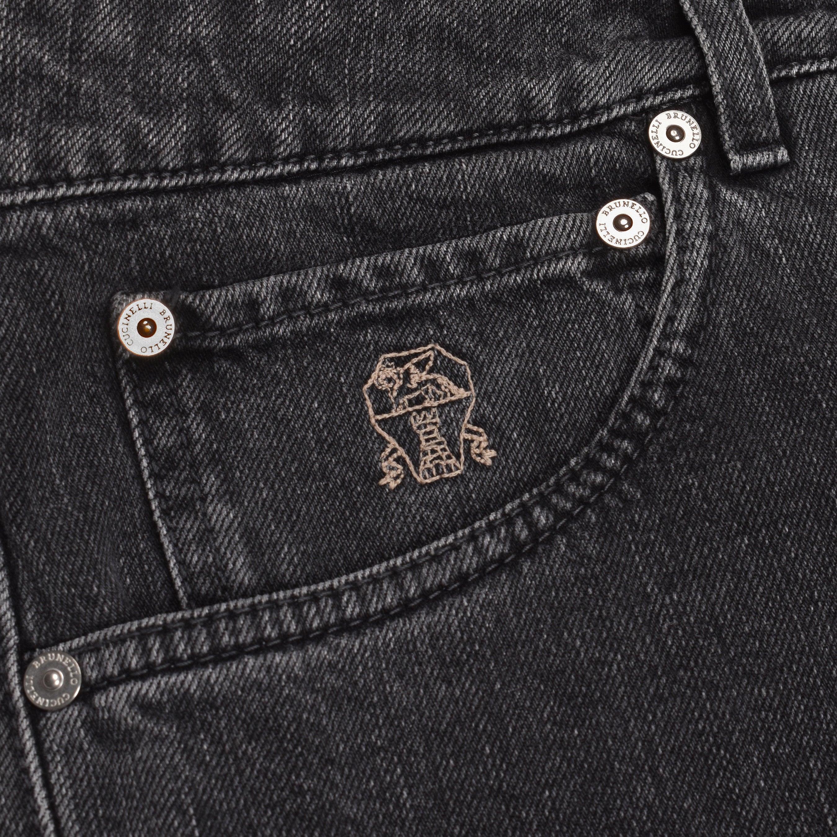 BRUNELLO CUCINELLI MEN'S 5 POCKET DENIM JEANS STYLE LEISURE FIT COTTON PANTS NEW