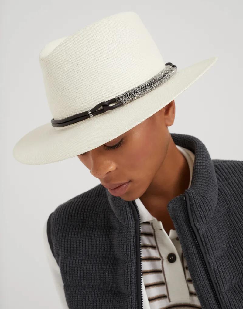 BRUNELLO CUCINELLI WOMEN'S OFF WHITE STRAW HAT