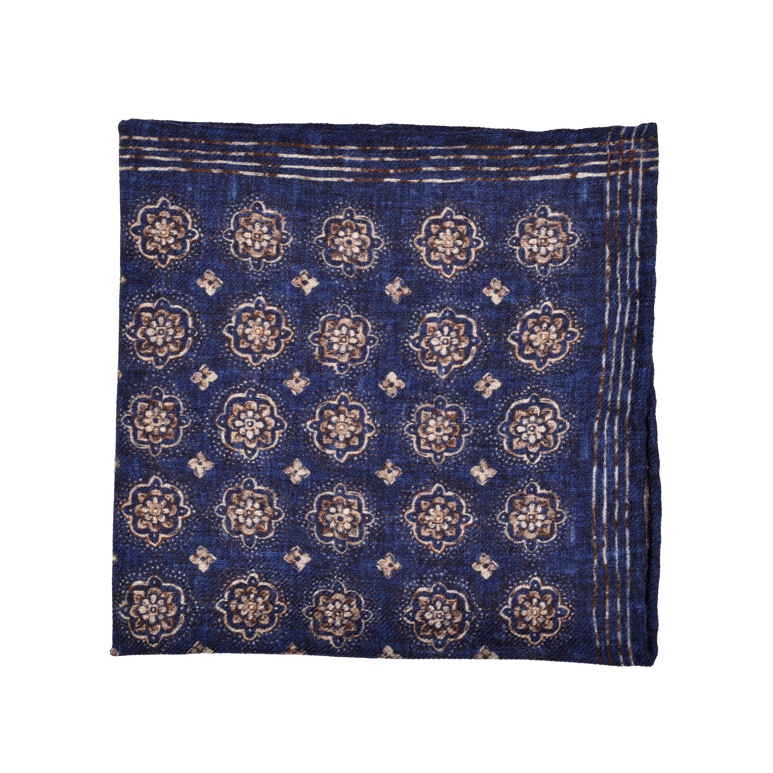 BRUNELLO CUCINELLI MEN'S 100% WOOL POCKET SQUARE