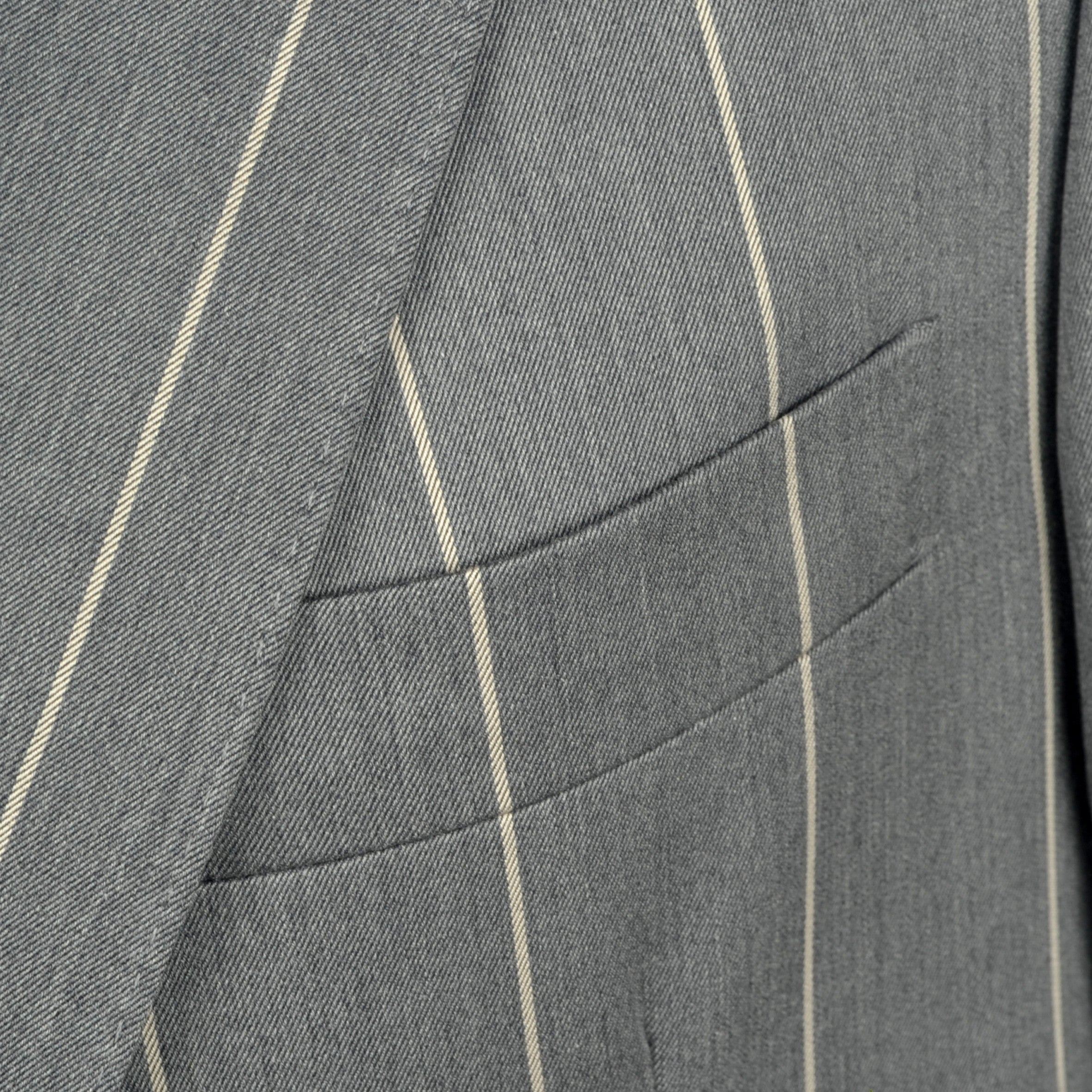 BRUNELLO CUCINELLI MEN'S LIGHT GREY WOOL BLEND BLAZER
