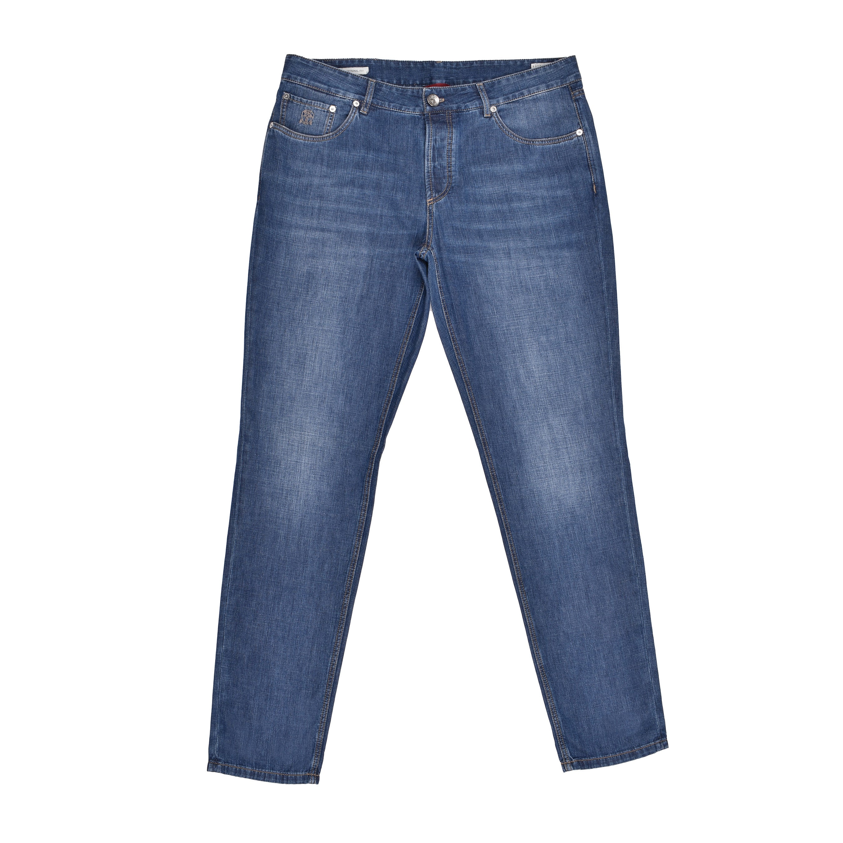 BRUNELLO CUCINELLI MEN'S OLD DENIM JEANS