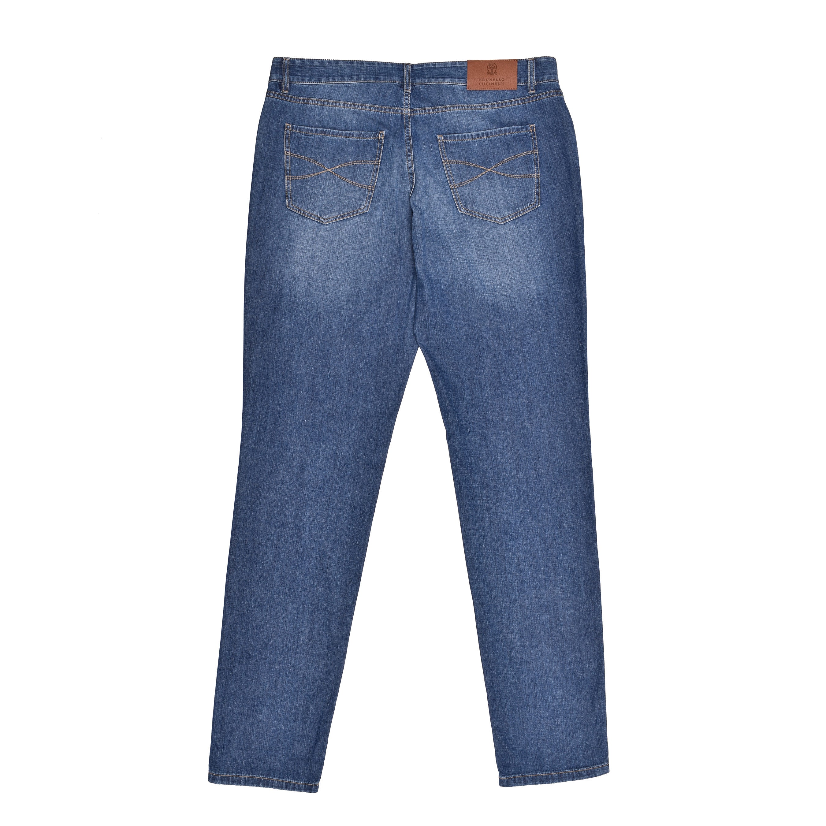 BRUNELLO CUCINELLI MEN'S OLD DENIM JEANS
