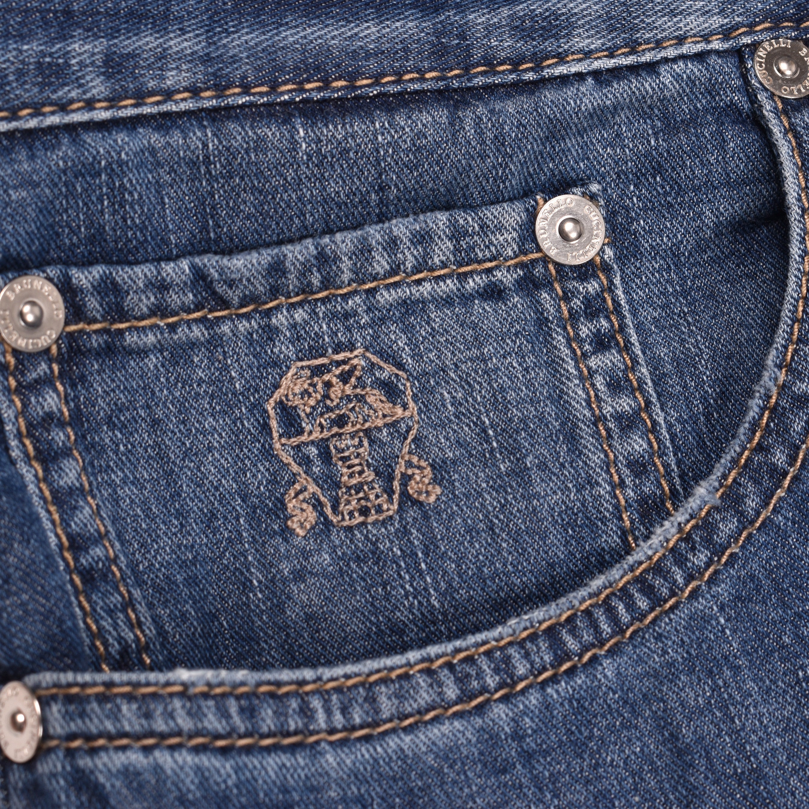 BRUNELLO CUCINELLI MEN'S OLD DENIM JEANS