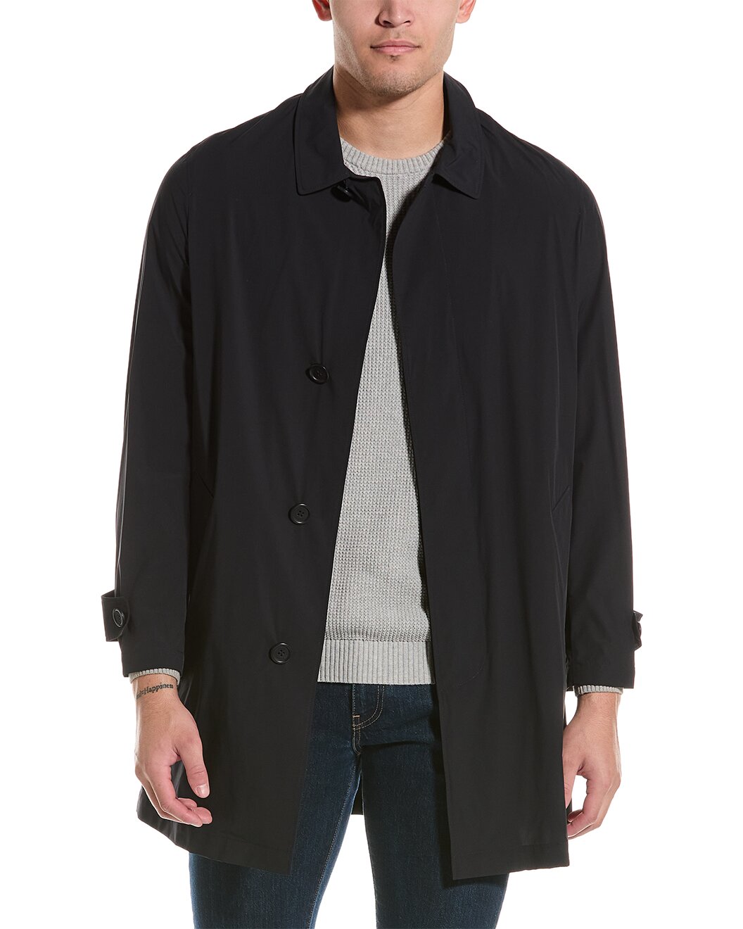 BRUNELLO CUCINELLI MEN'S BLUE STRETCH RELAXED JACKET