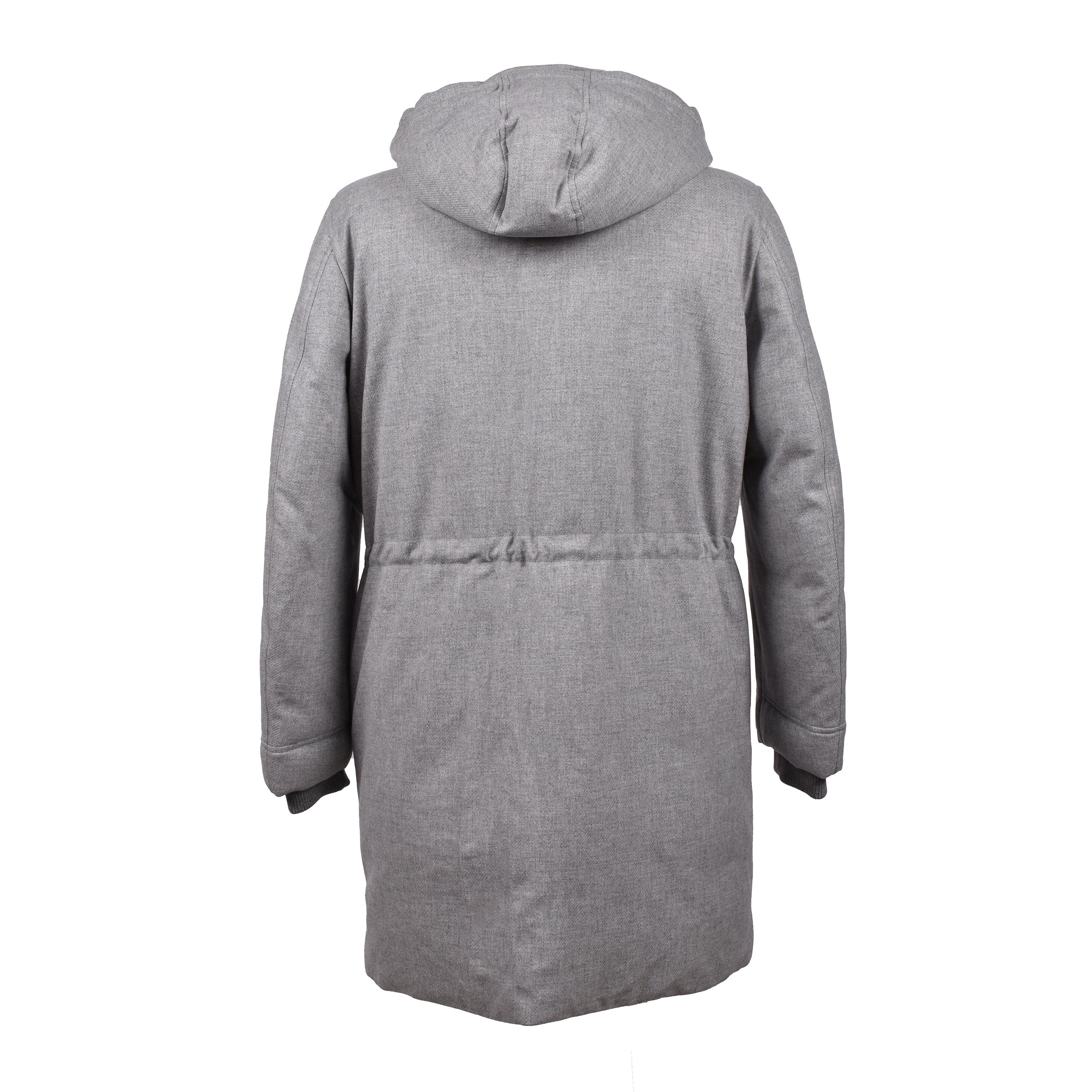 BRUNELLO CUCINELLI MEN'S FOG WOOL BLEND PUFFER PARKA