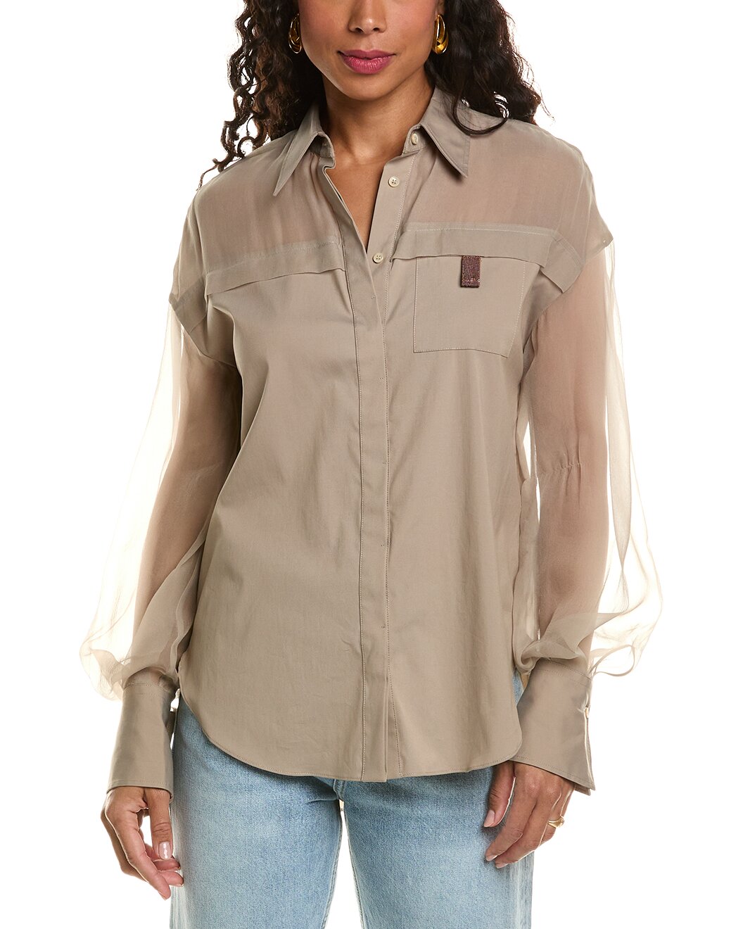 BRUNELLO CUCINELLI WOMEN'S SHIRT MP091MS806_C8660 NWT