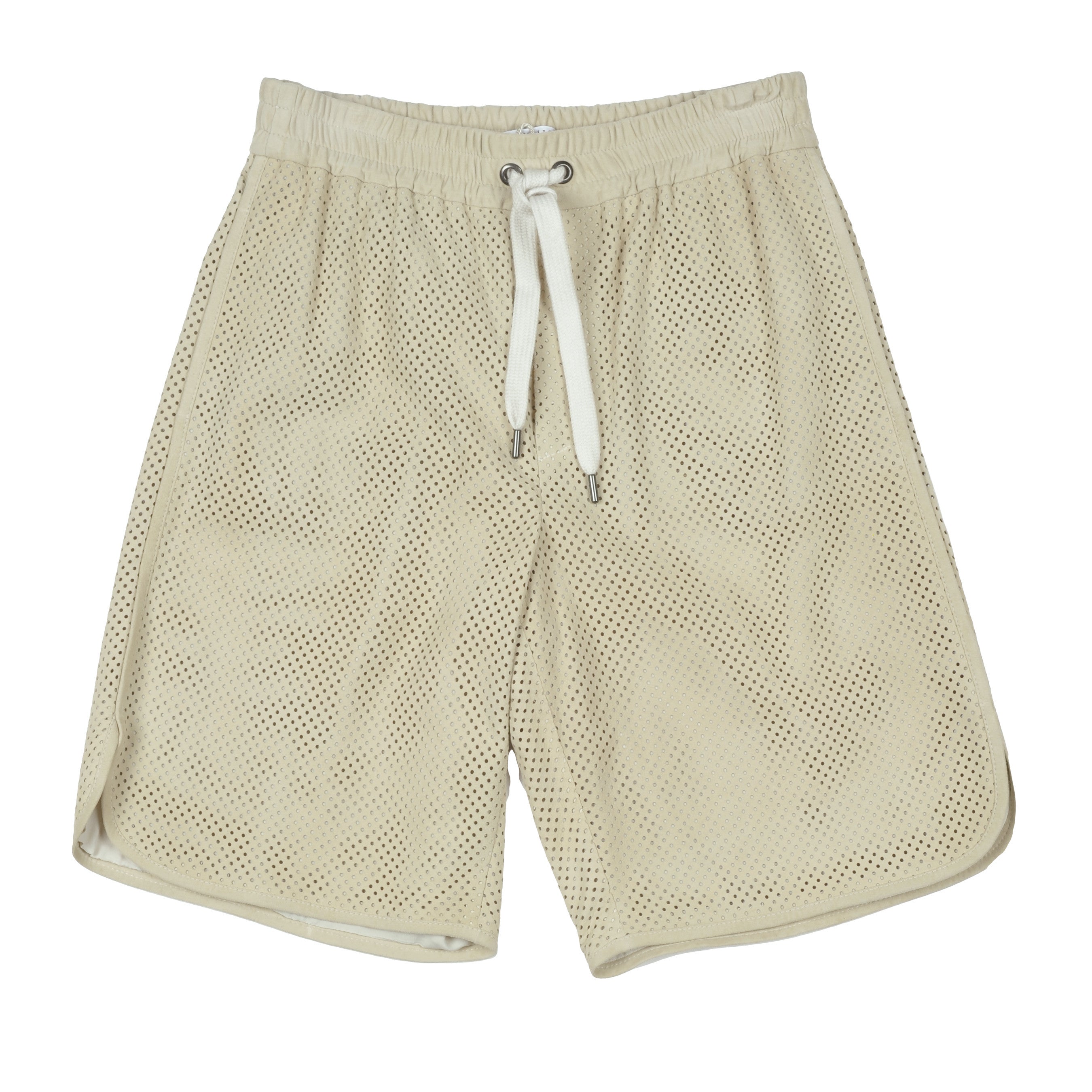BRUNELLO CUCINELLI WOMEN'S OFF WHITE LEATHER SHORTS