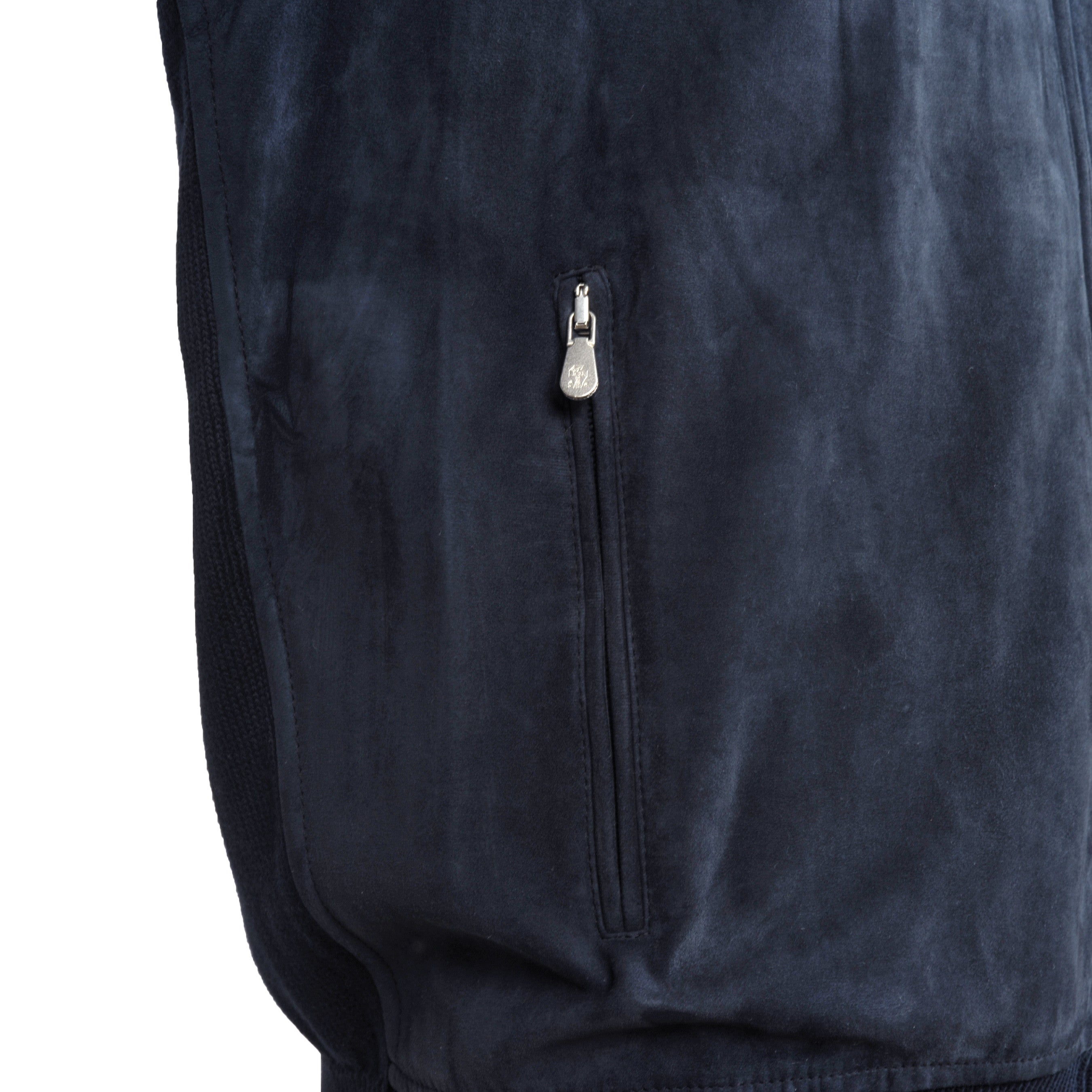 BRUNELLO CUCINELLI MEN'S TWO TONE SUEDE BLEND KNIT ZIP UP SWEATER/JACKET NEW